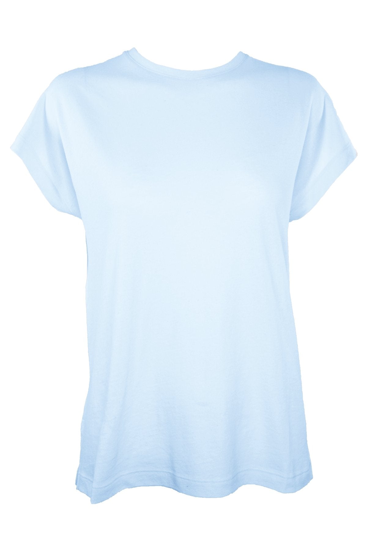 Relaxed Short Sleeve Dolman in Powder Blue - shop-olivia.com