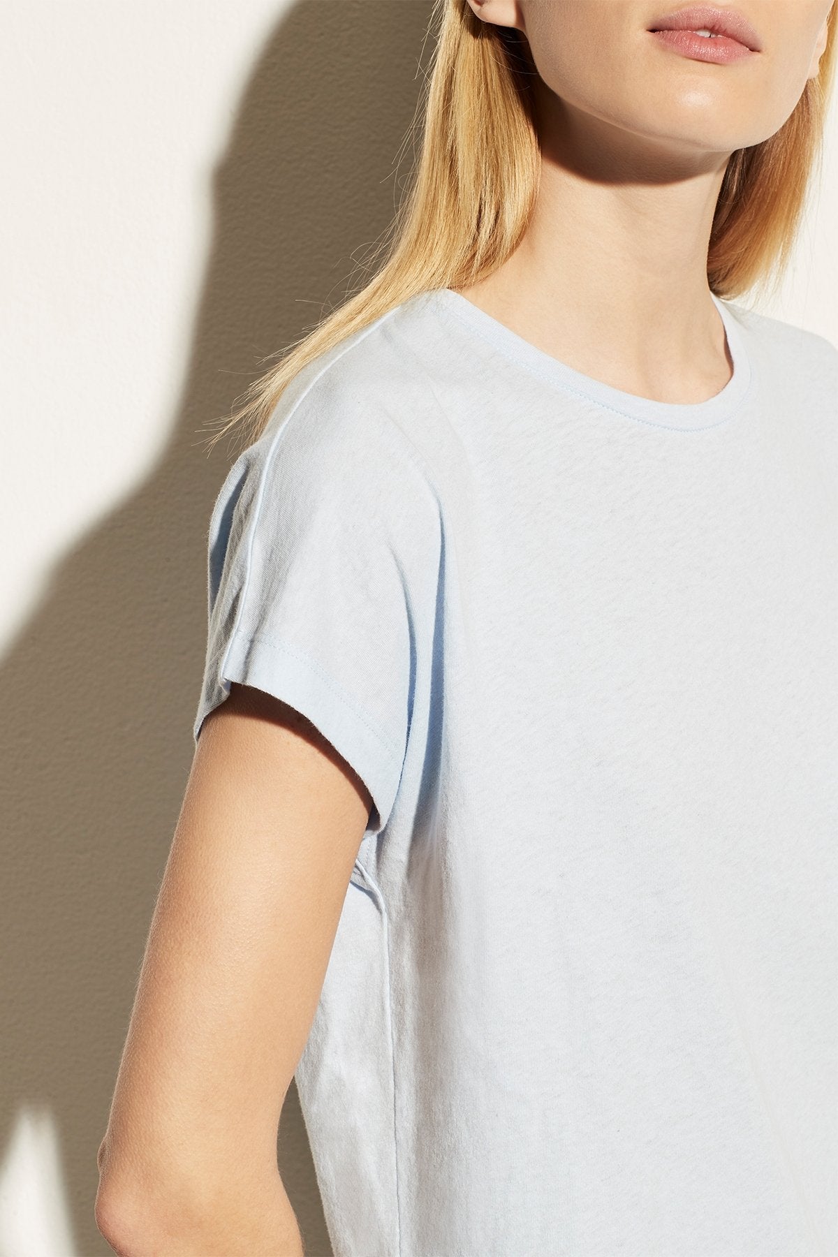Relaxed Short Sleeve Dolman in Powder Blue - shop-olivia.com