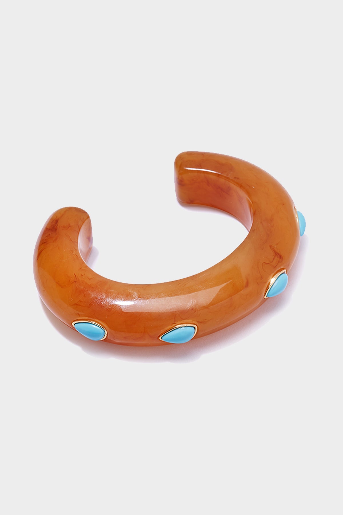 Ridge Cuff in Mocha & Turquoise - shop-olivia.com