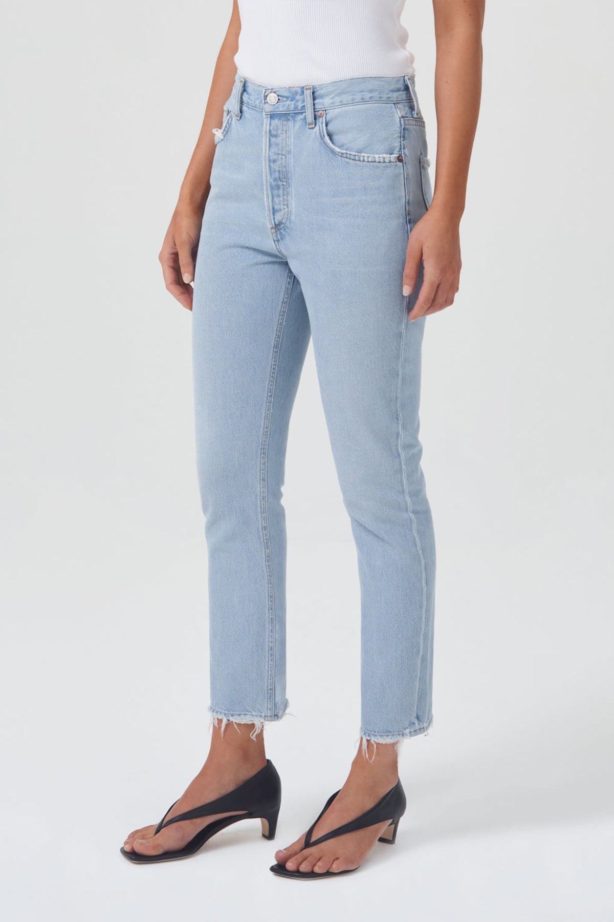 Riley High Rise Straight Crop in Reputation - shop-olivia.com
