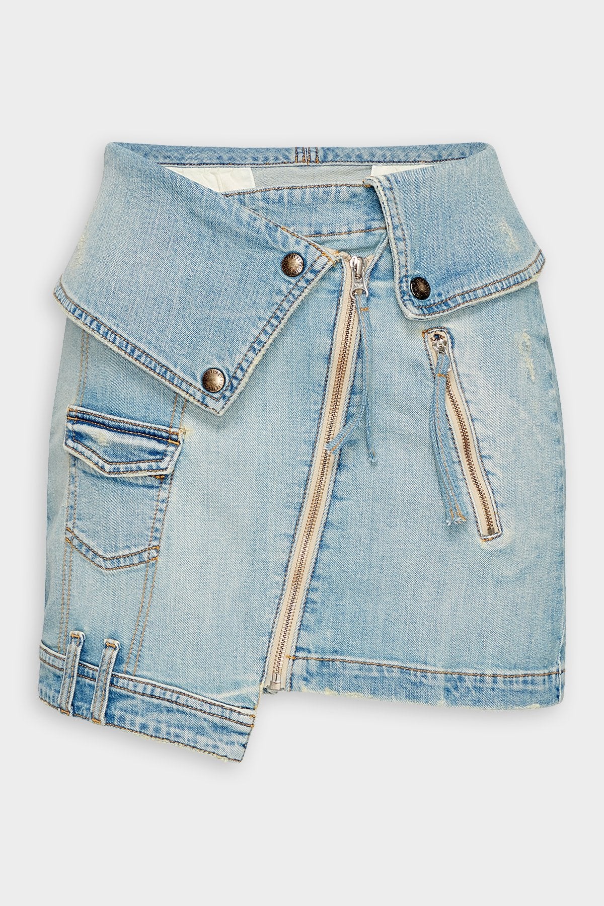 Rumor Skirt in Porcelain Blue - shop-olivia.com