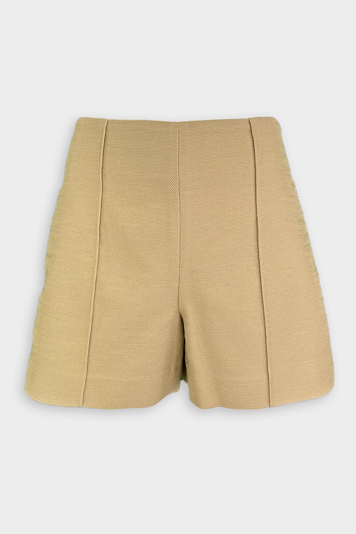 Sculptural Panama Short in Light Brass - shop-olivia.com