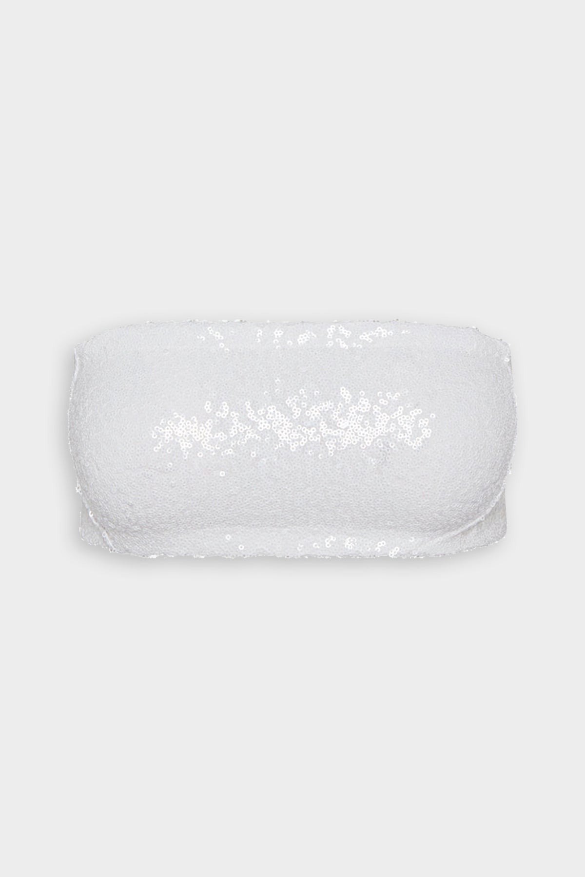 Sequin Bandeau in White - shop-olivia.com