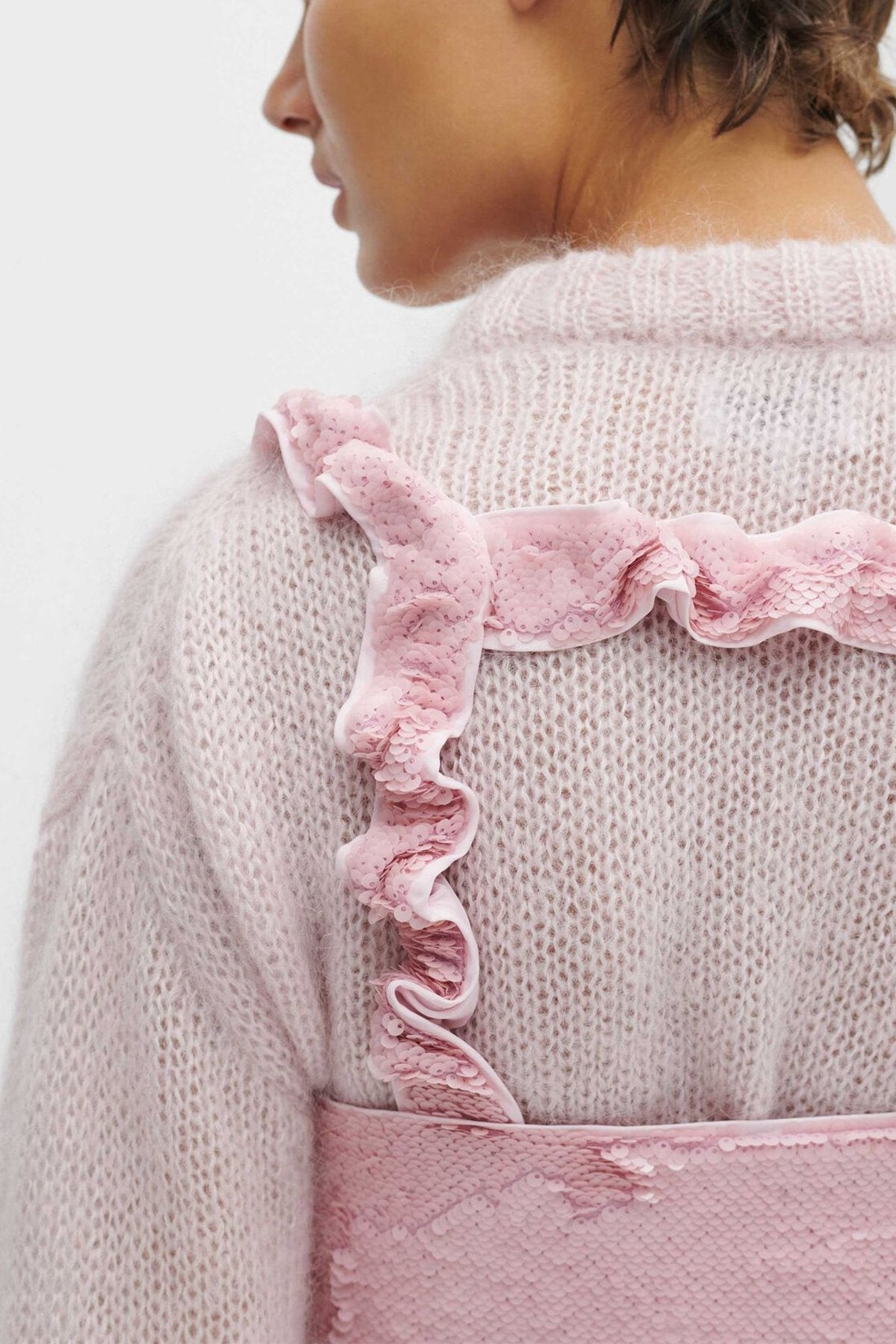 Sequins Strap Mini Dress in Light Lilac - shop-olivia.com