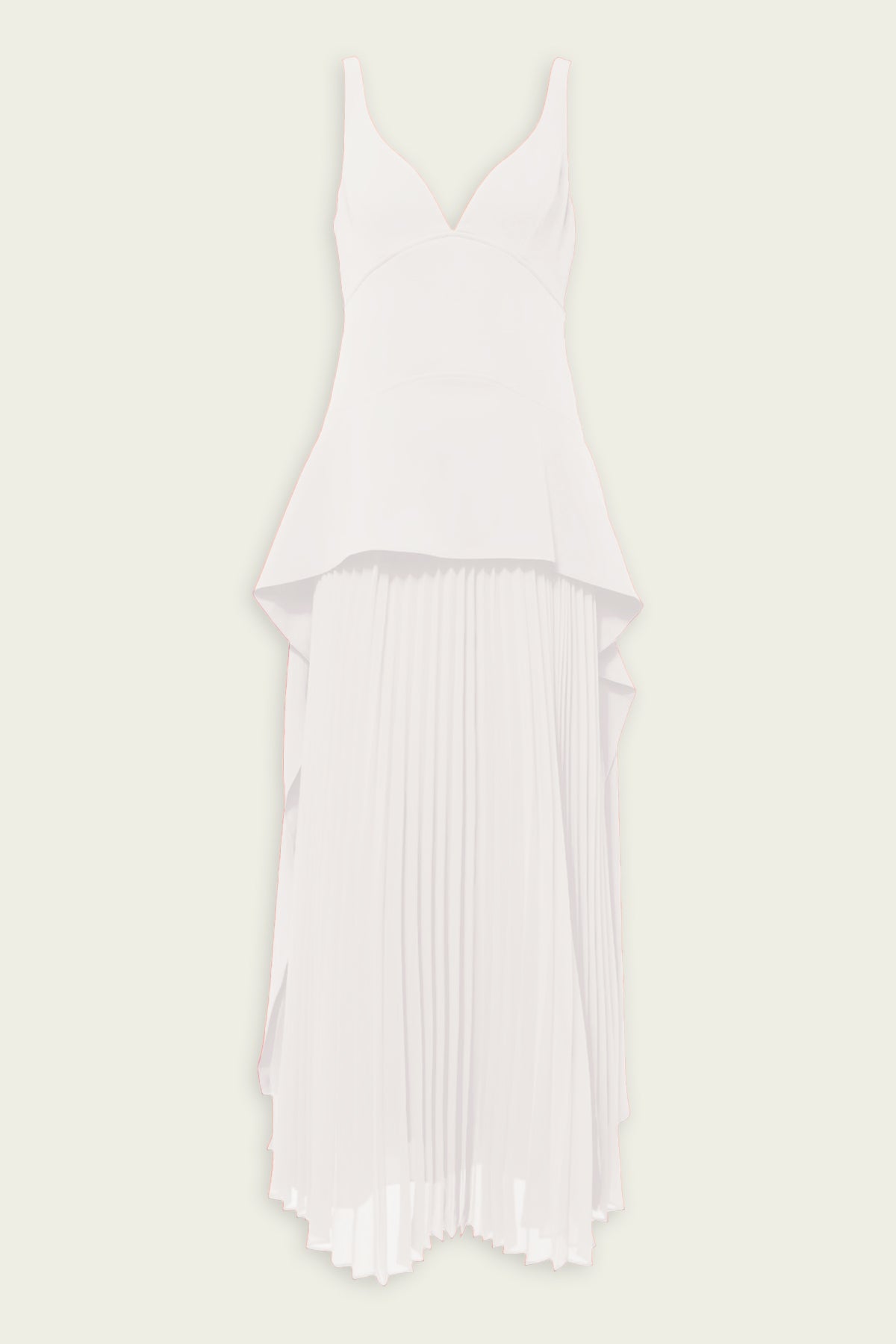 Sequoia Sleeveless V-Neck Midi Dress in White - shop-olivia.com