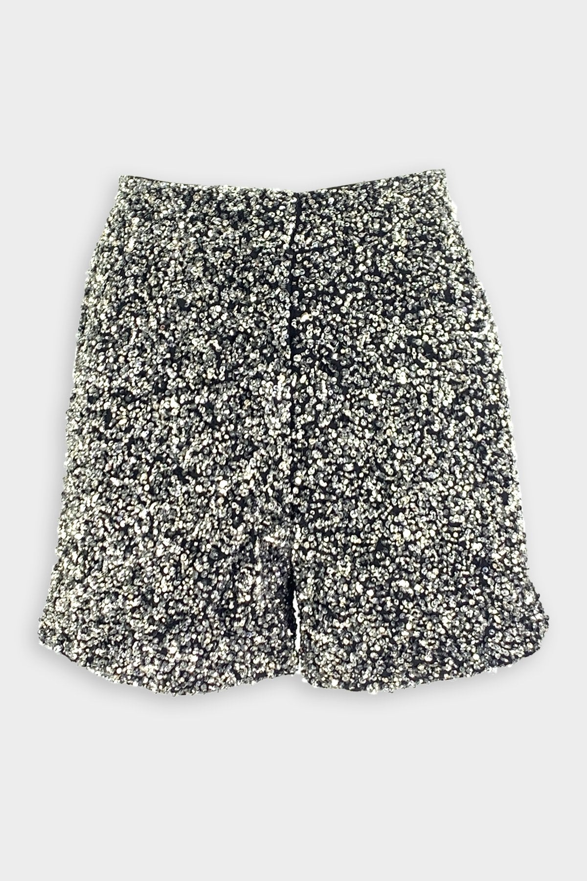 Seren Sequin Short in Silver Black - shop-olivia.com