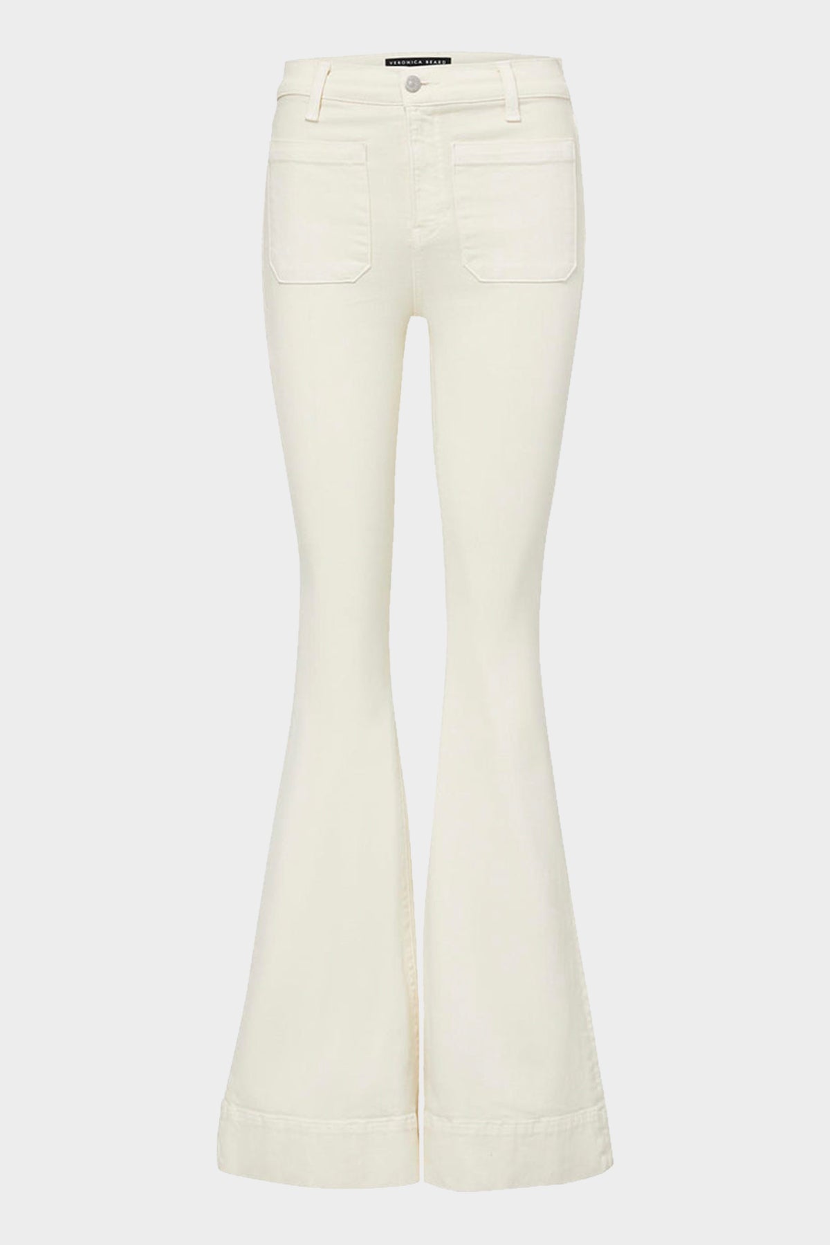 Sheridan Bell-Bottom Jean in Ecru - shop-olivia.com