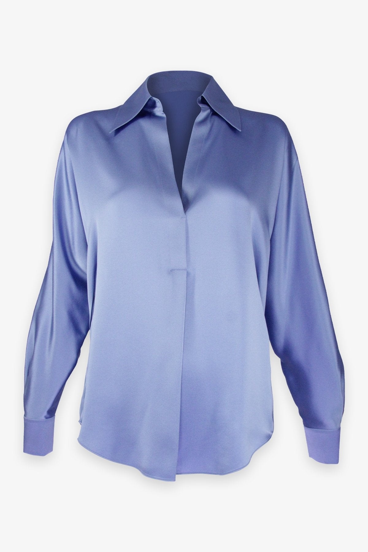 Silk Shaped Collar Popover in Kyanite - shop-olivia.com