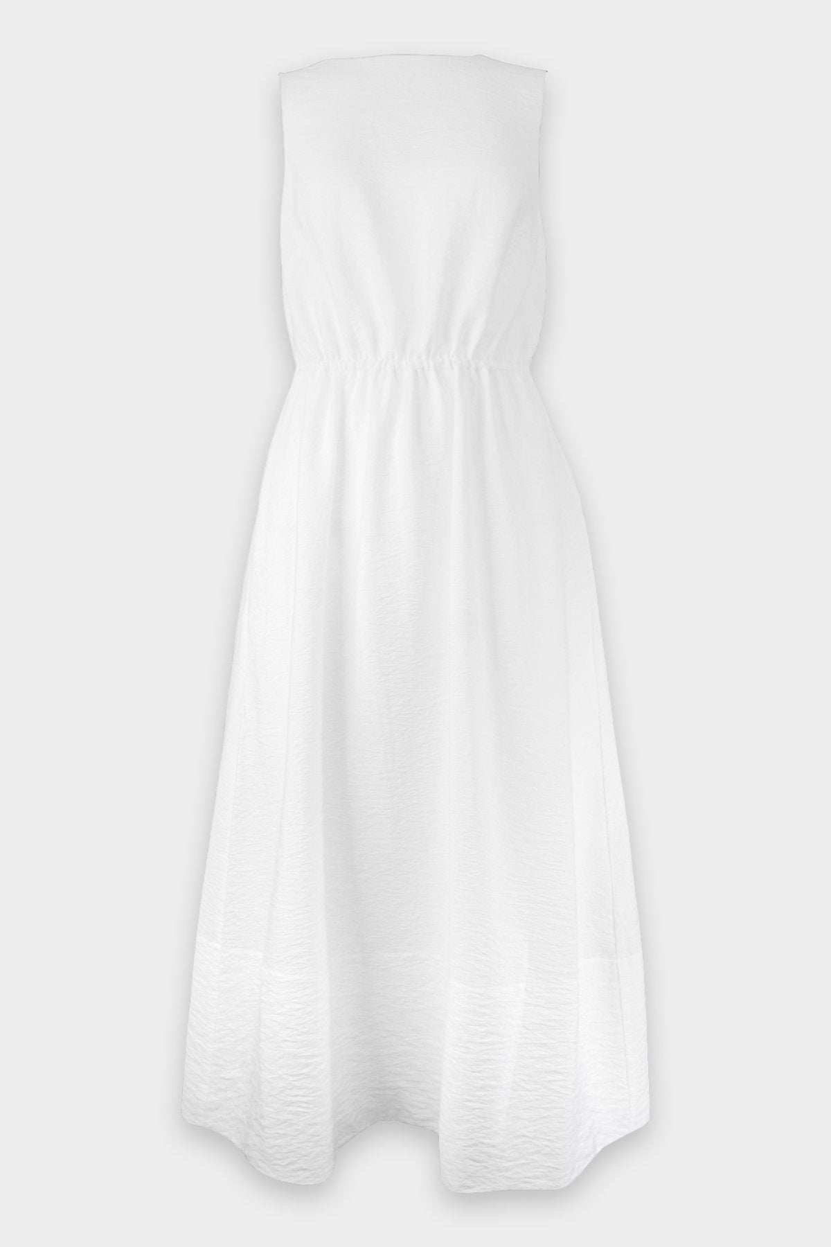 Sleeveless Cross Back Dress in Optic White - shop-olivia.com
