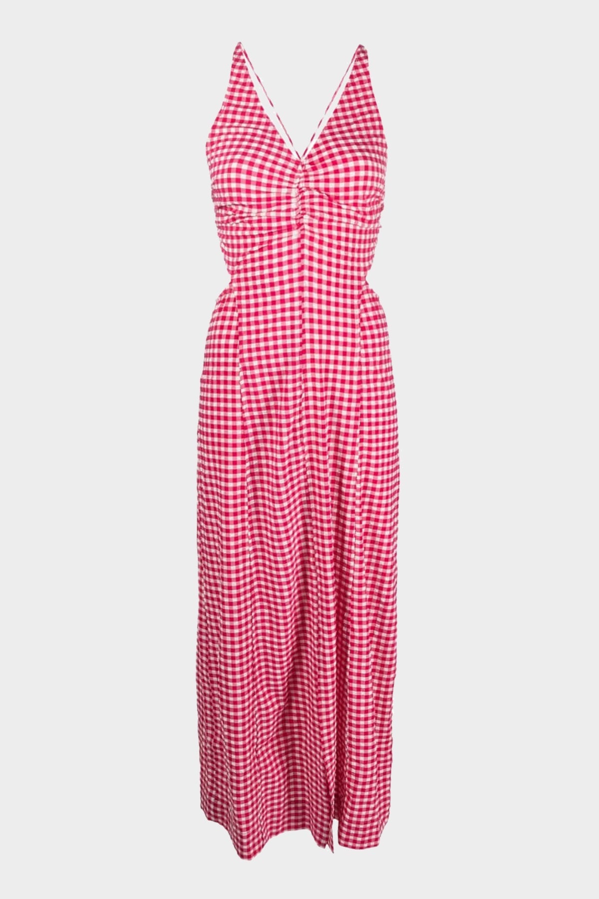 Stretch Seersucker Maxi Dress in Love Potion - shop-olivia.com