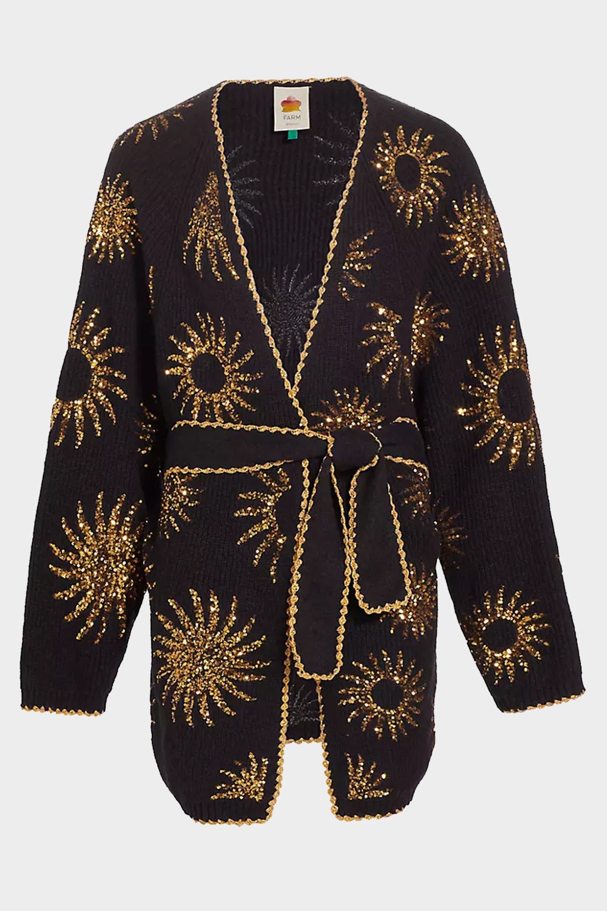 Sun Sequin Embroidered Knit Cardigan - shop-olivia.com