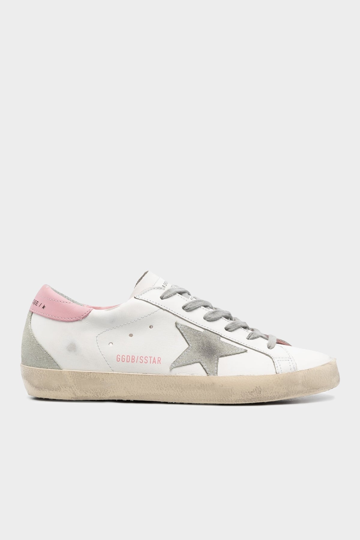 Super-Star Light Pink Back White Leather Sneaker - shop-olivia.com