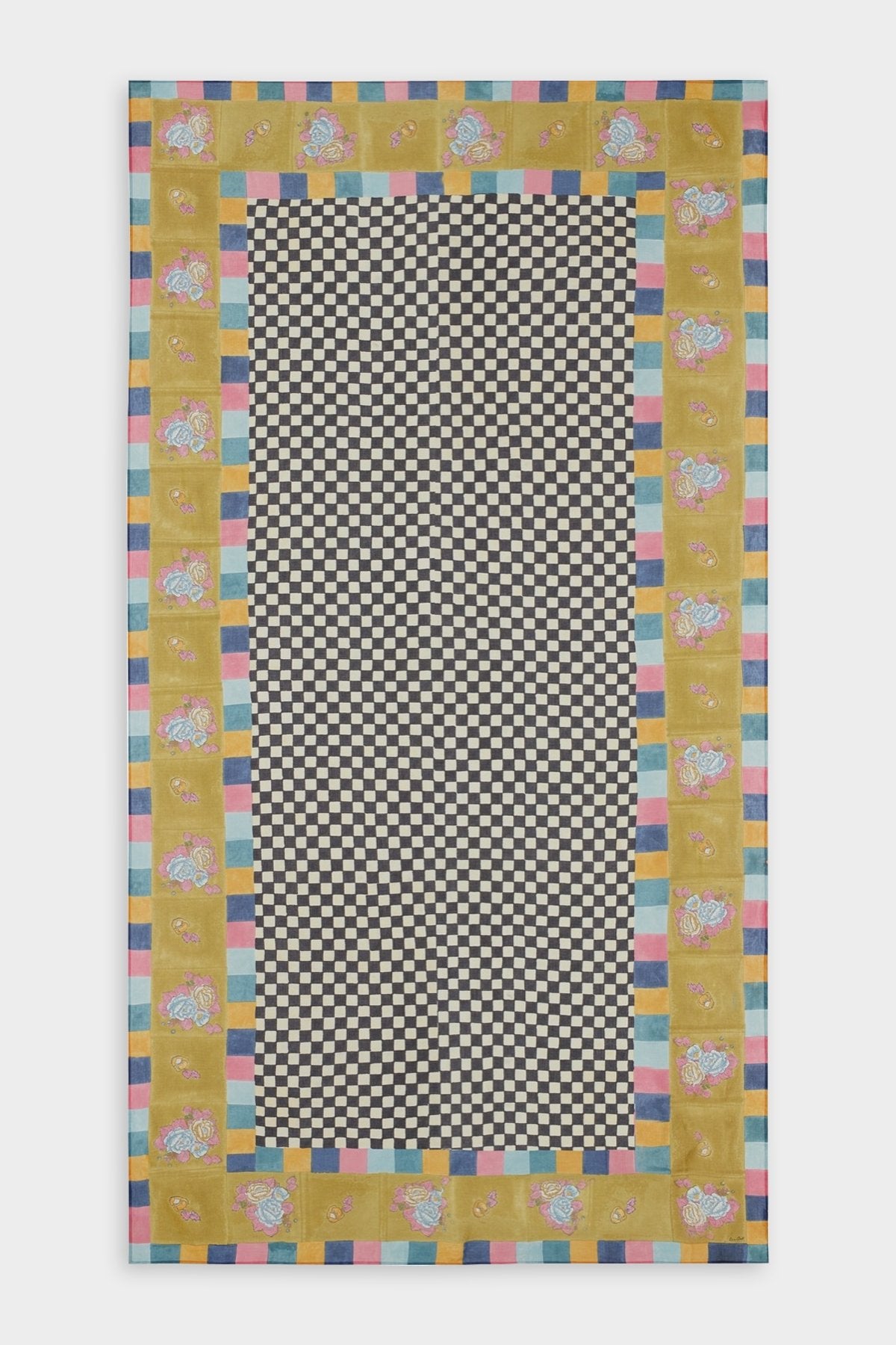 Tablecloth Big Check 180 x 350 in Olive Green - shop-olivia.com