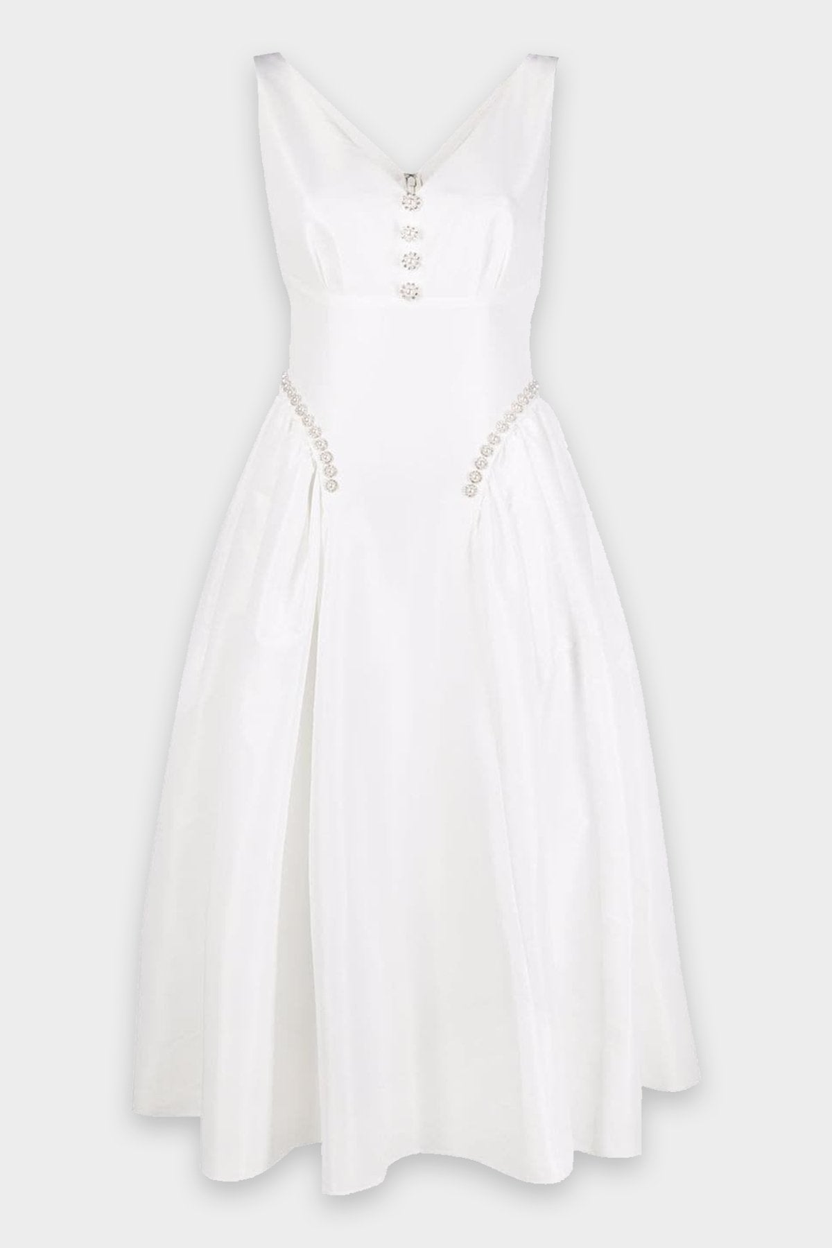 self portrait white taffeta midi dress Self-Portrait White Guipure Lace And Taffeta Midi Dress