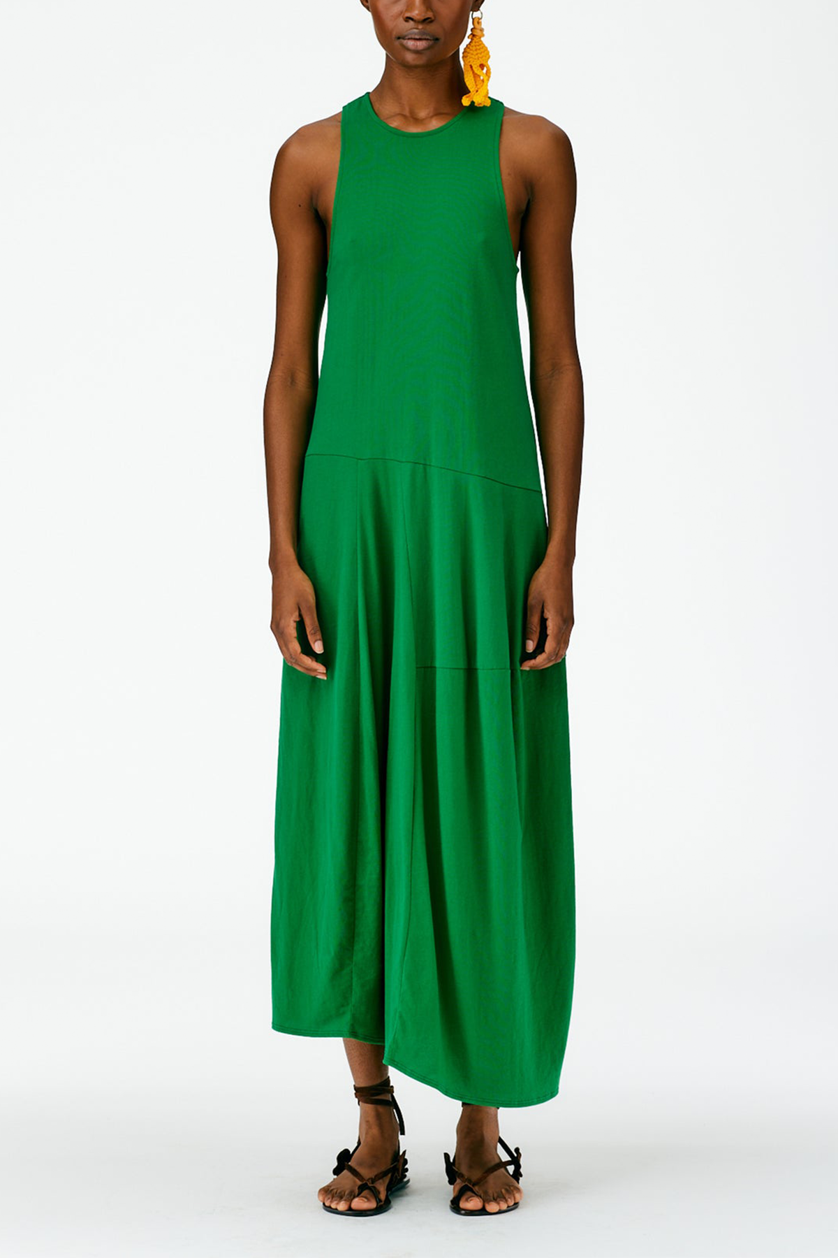 T-Shirt Sleeveless Dress in Green