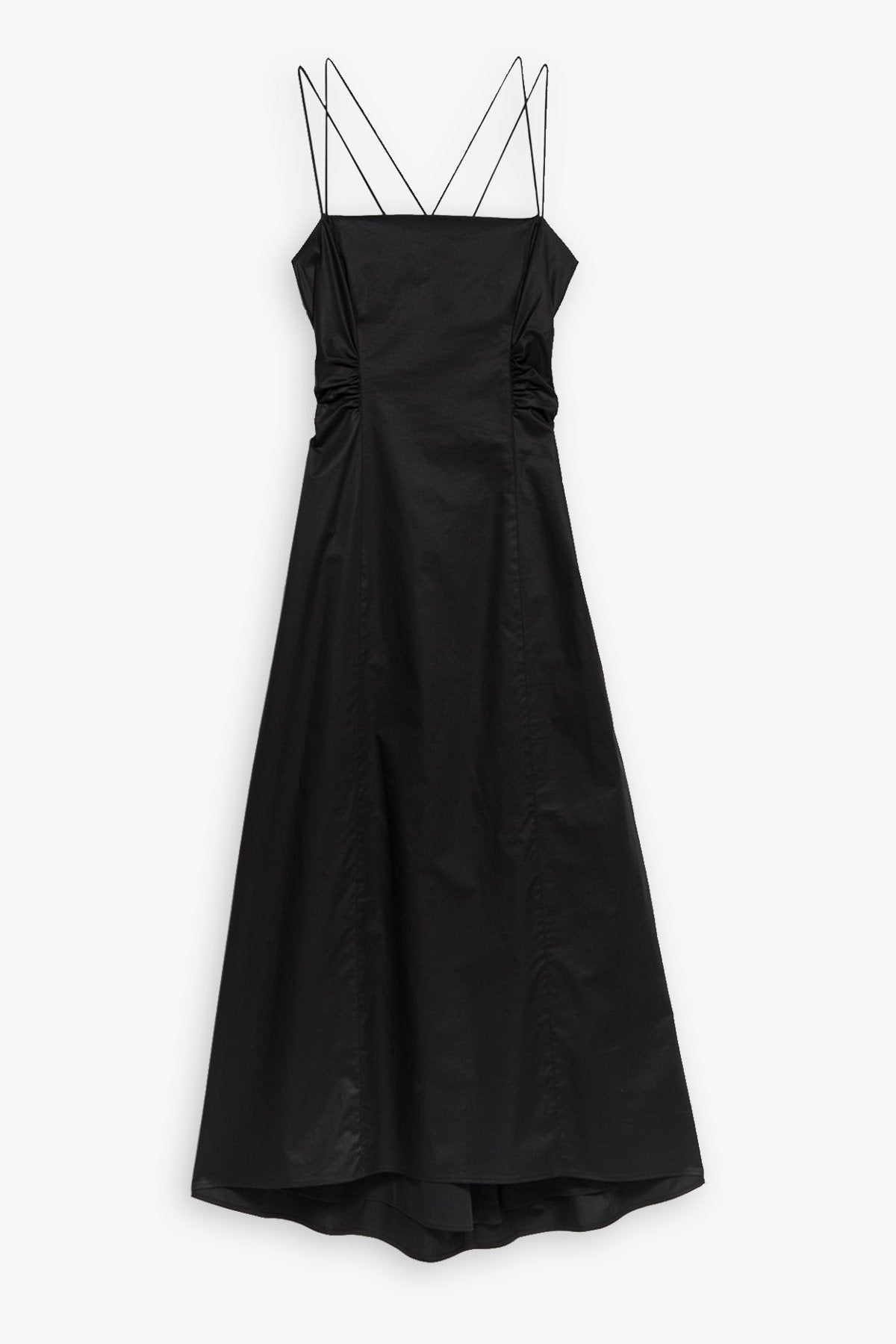 Tie Back Midi Dress in Noir - shop-olivia.com