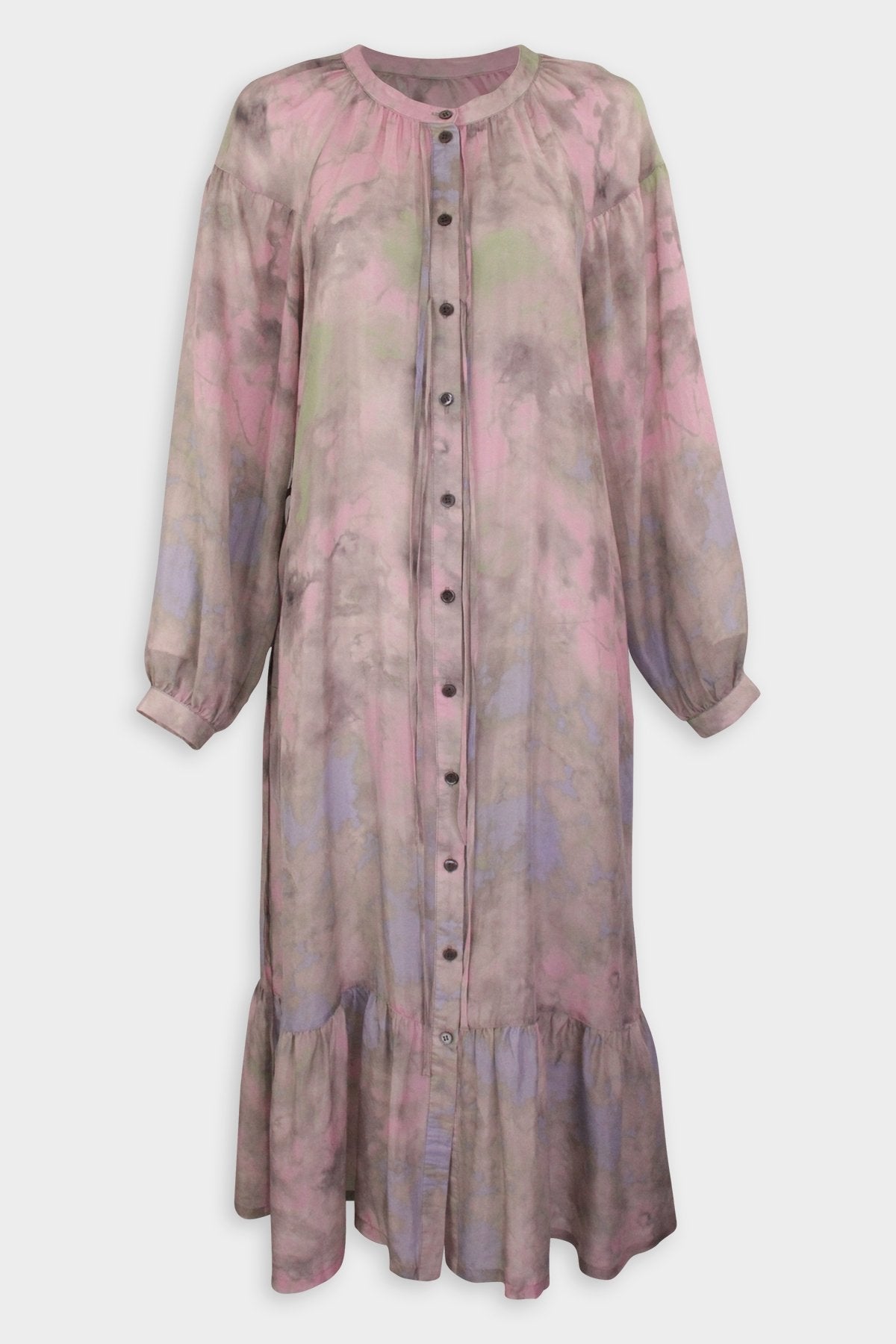 Tie Front Nomad Dress in Pastel Cloud