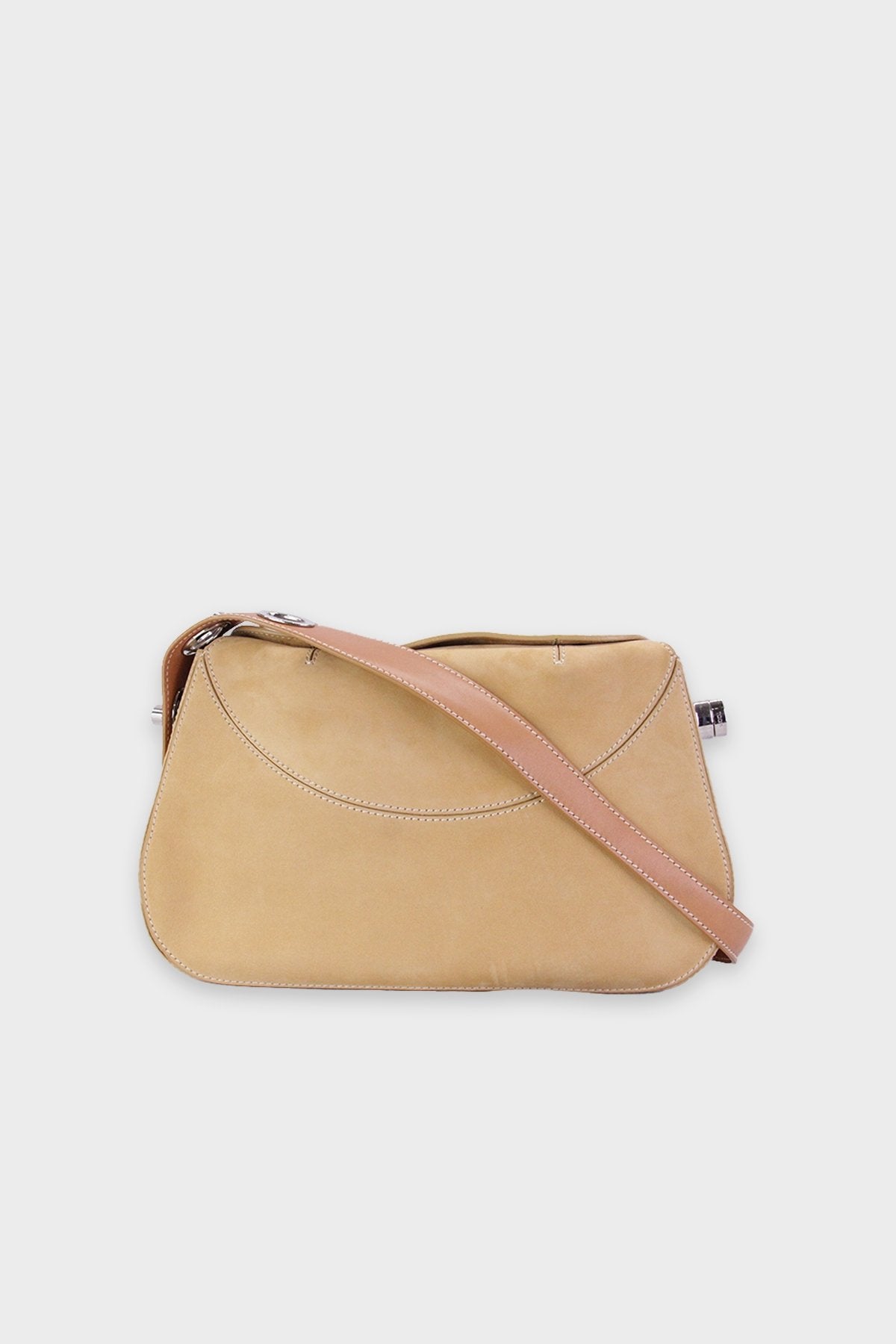 Tod's Beige Suede Handbag with Adjustable Strap - shop-olivia.com