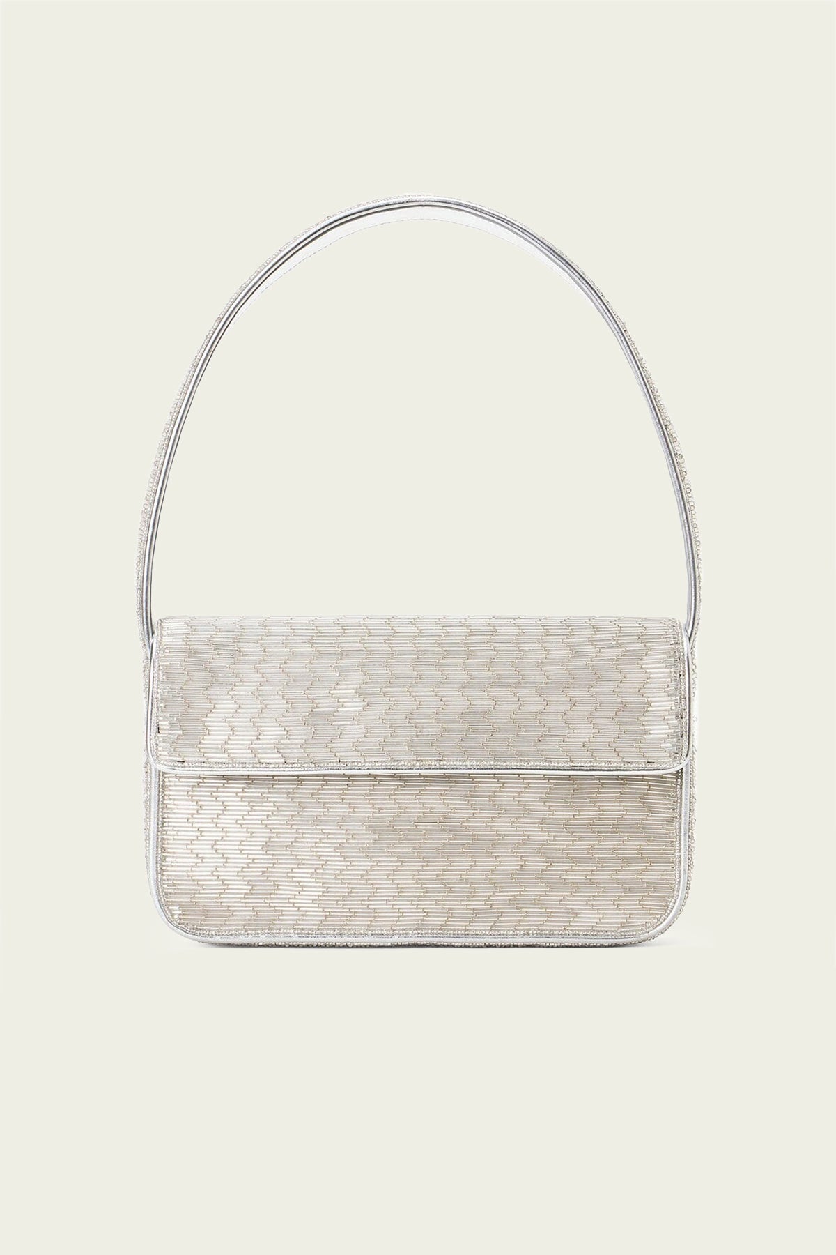 Tommy Beaded Bag in Silver - shop-olivia.com