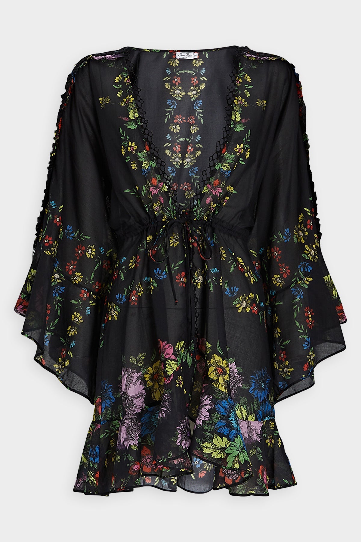 Tunia Kaftan in Garden Black Print - shop-olivia.com