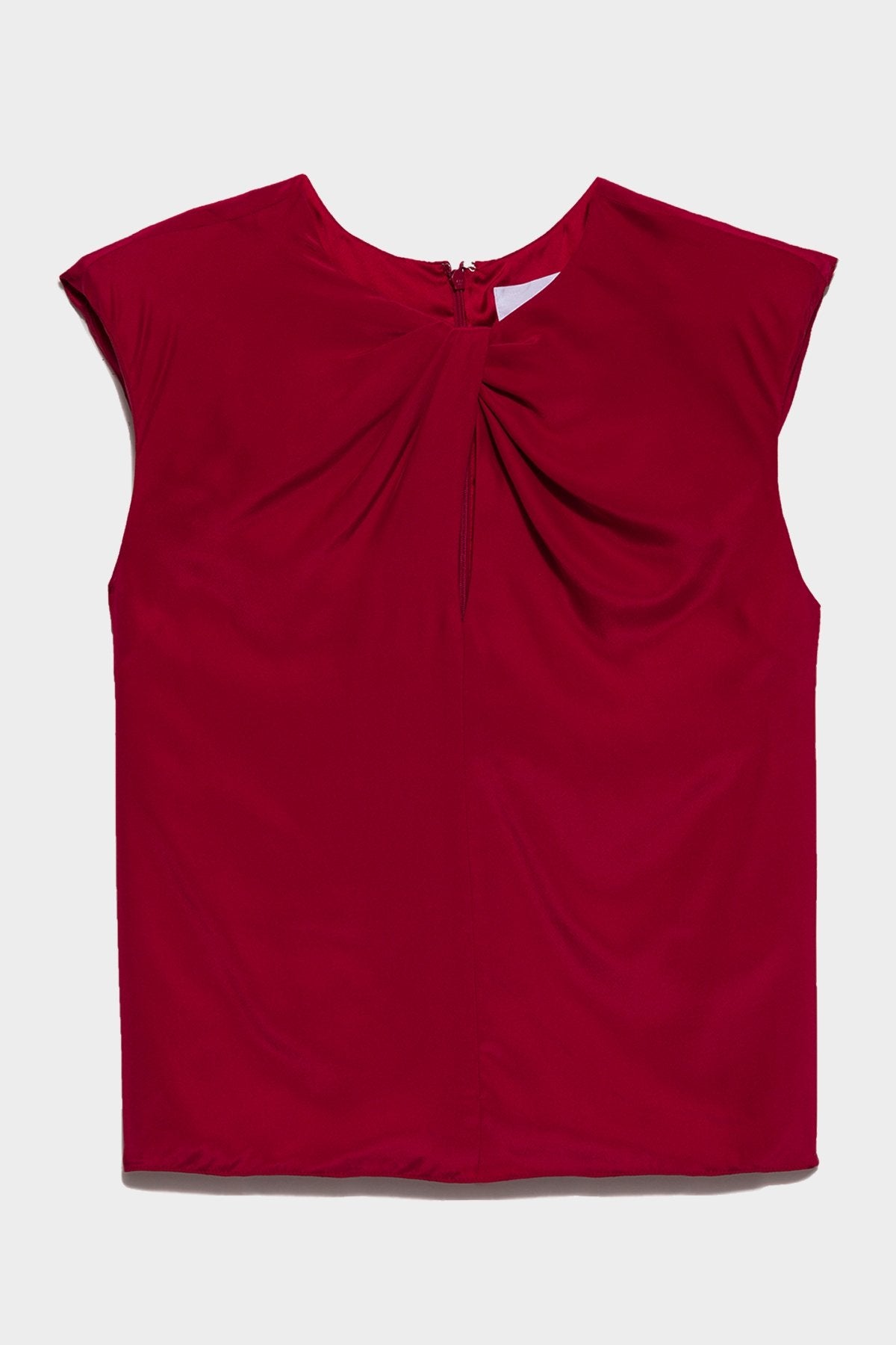 Twist Neck Top in Garnet - shop-olivia.com