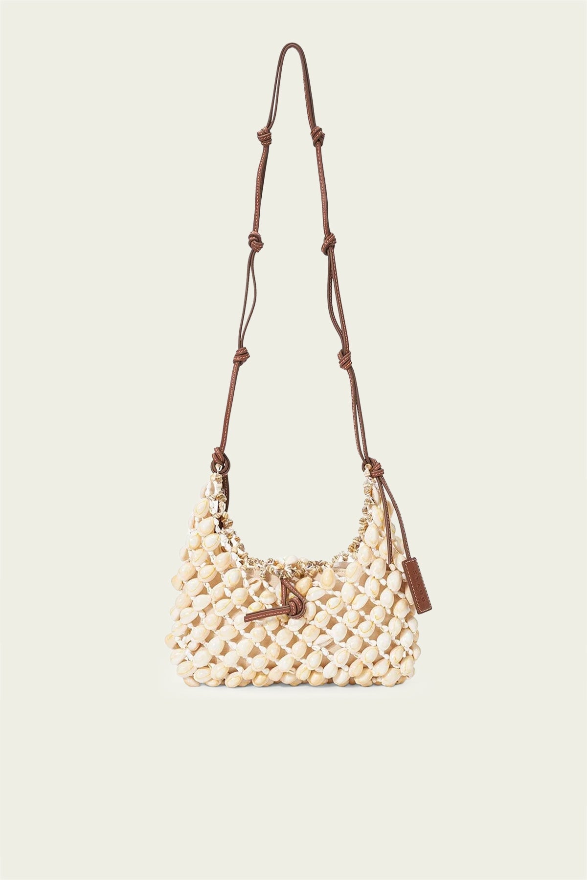 Vacanza Shell Shoulder Bag in Natural Tan - shop-olivia.com