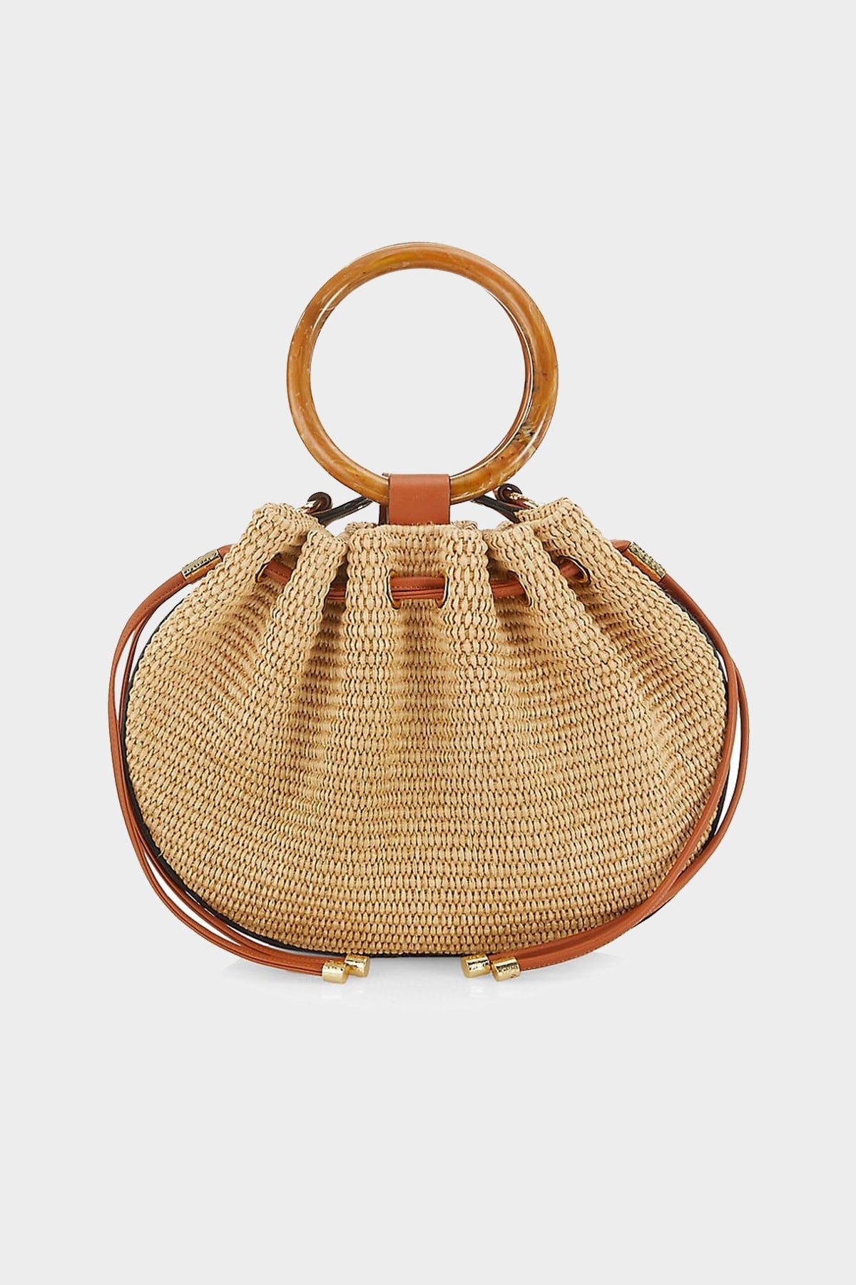 Valeria Small Bamboo Bag in Natural - shop-olivia.com