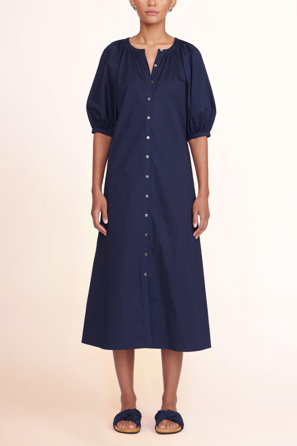 Vincent Dress in Navy - shop-olivia.com