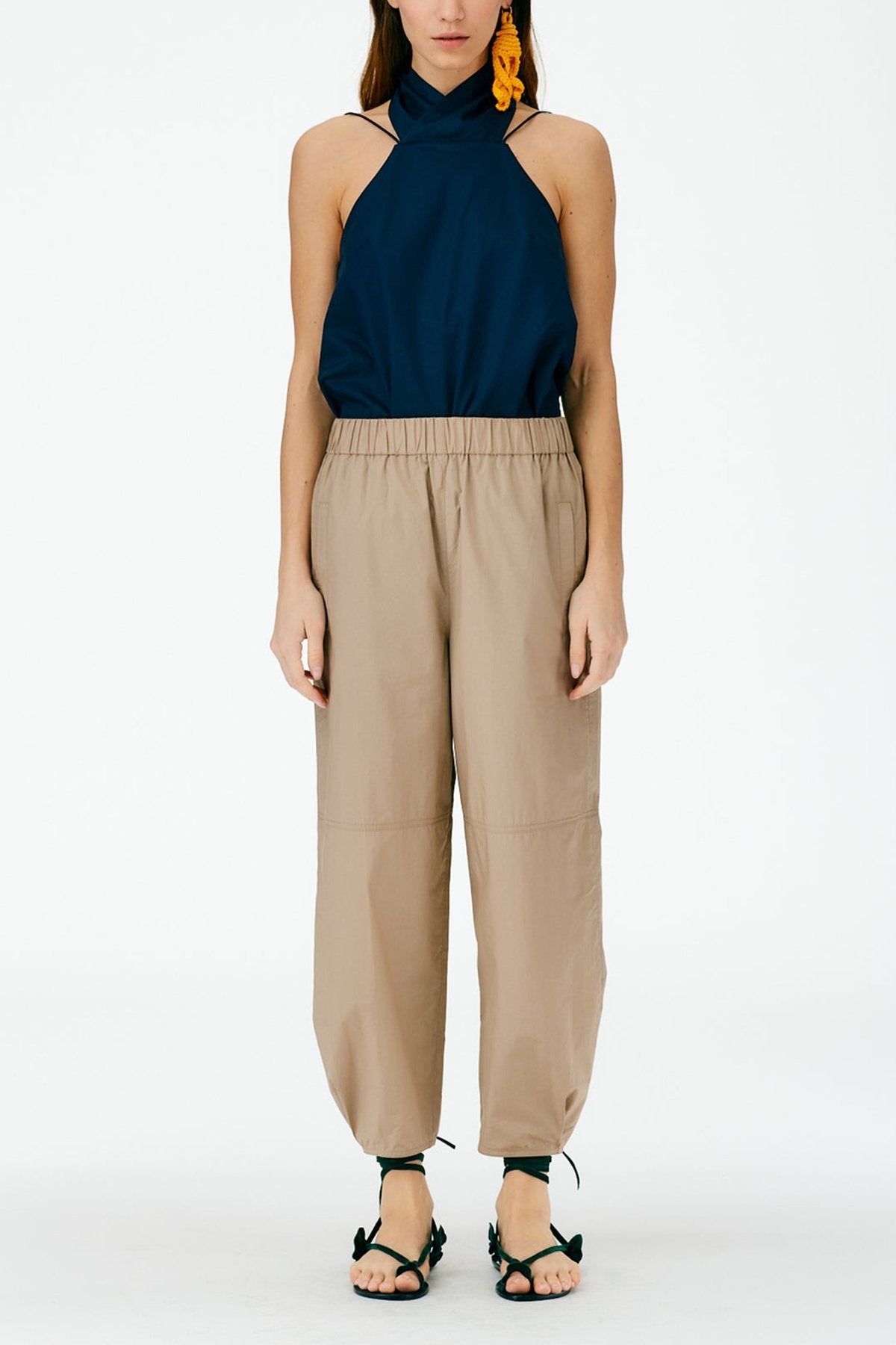 Vintage Cotton Pull On Sculpted Jogger in Dark Stone - shop-olivia.com