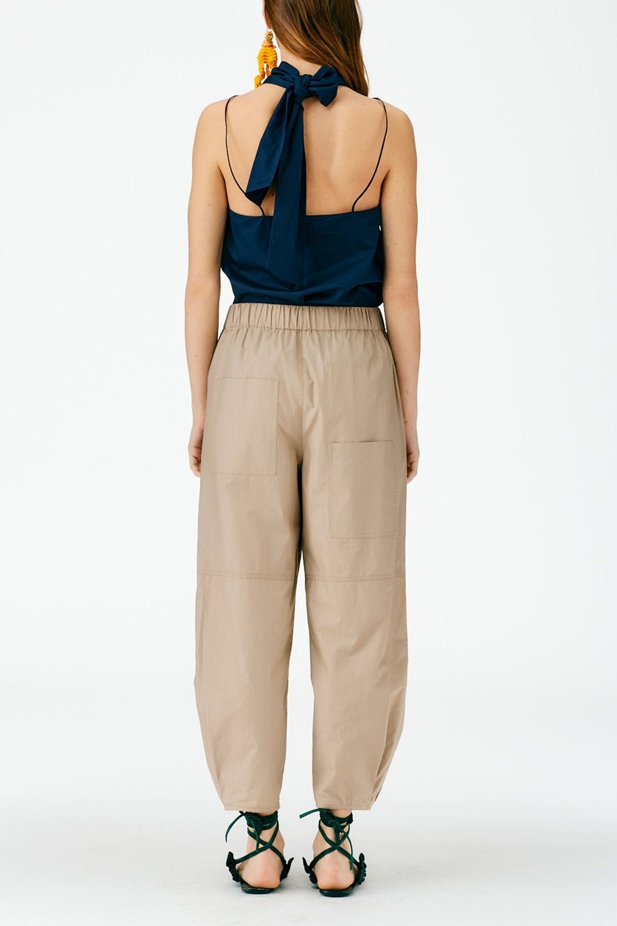 Vintage Cotton Pull On Sculpted Jogger in Dark Stone - shop-olivia.com