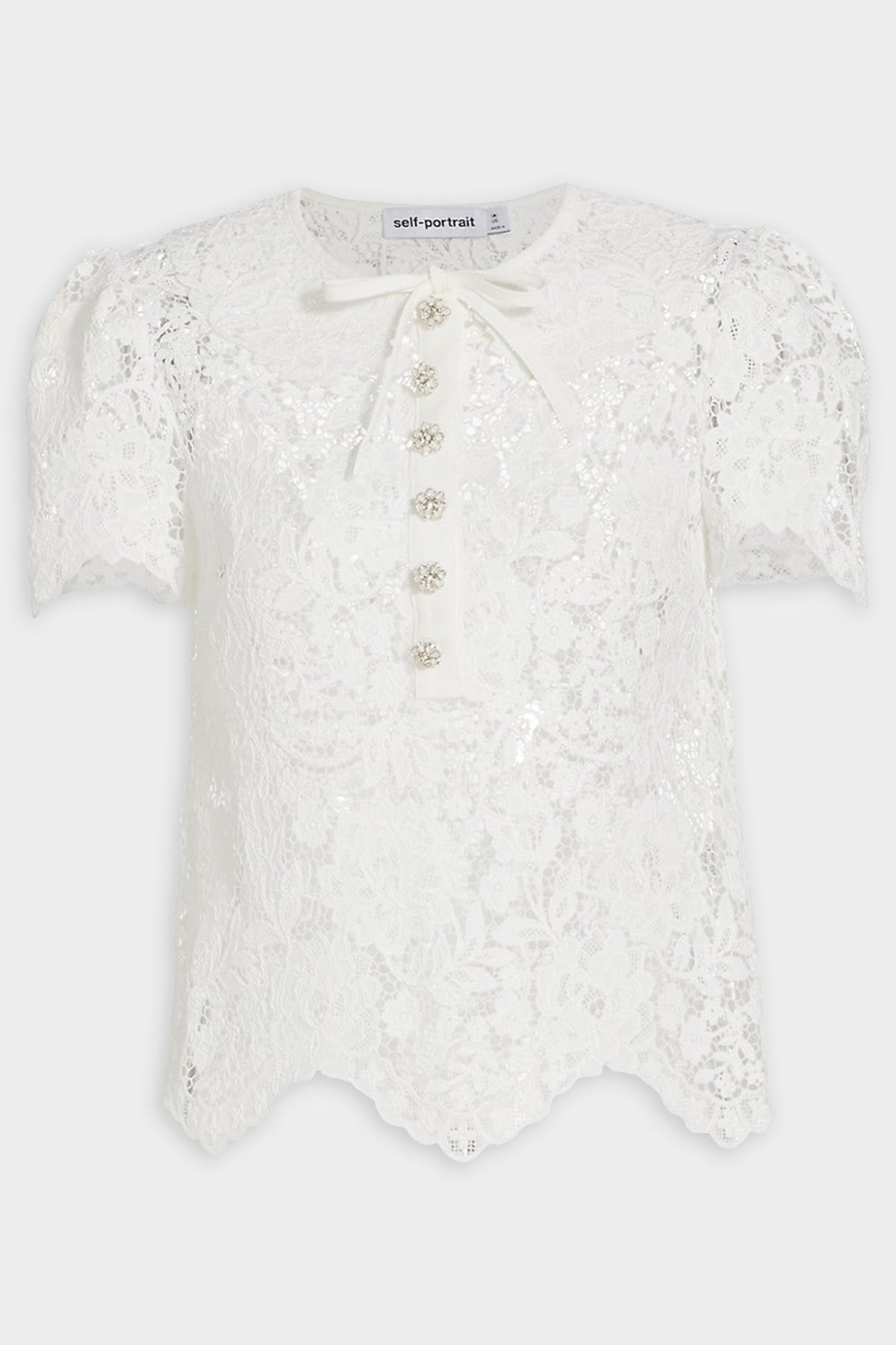 White Cord Lace Top - shop-olivia.com