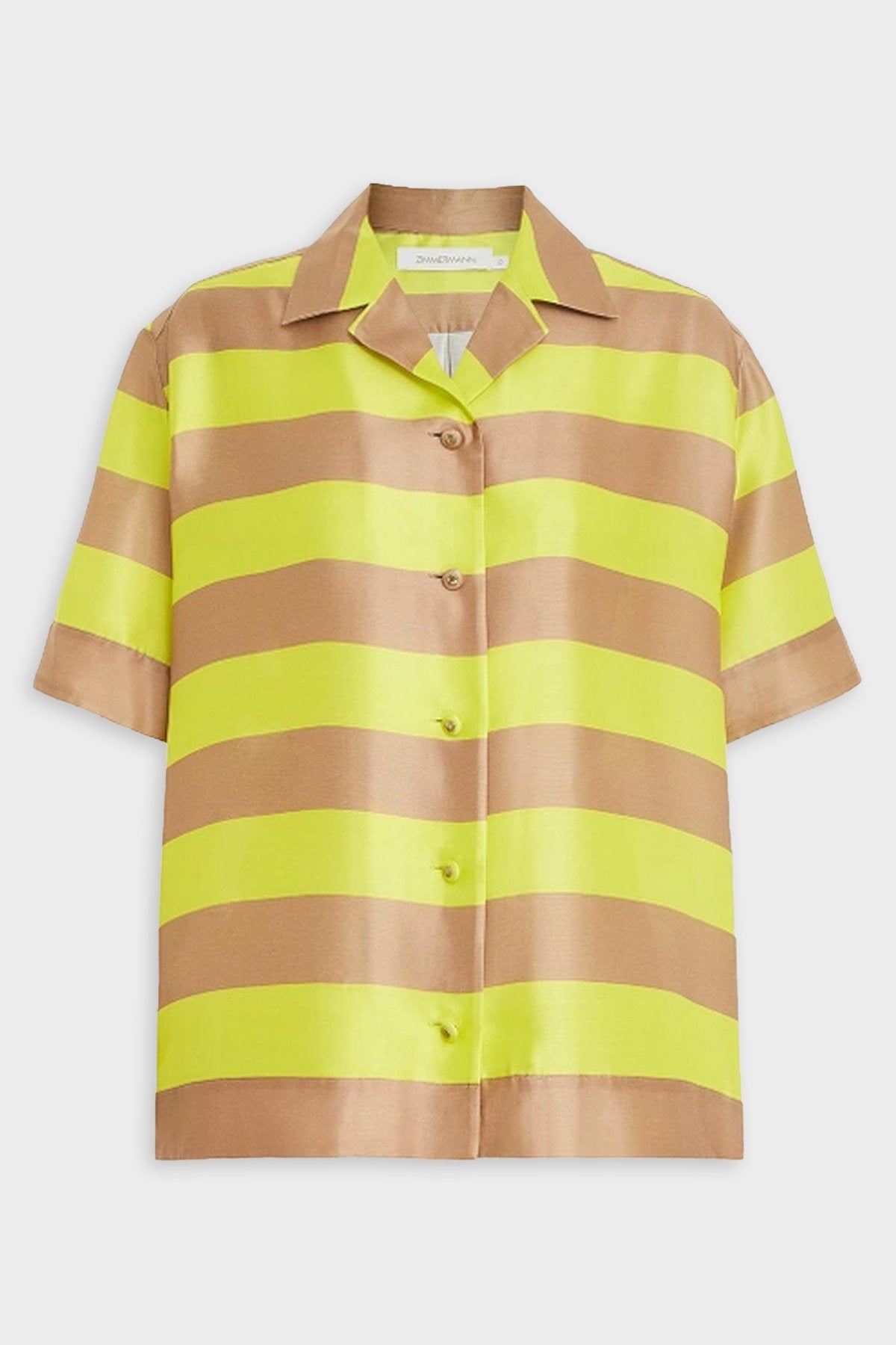 Wonderland Short Sleeve Shirt in Lime Stripe - shop-olivia.com