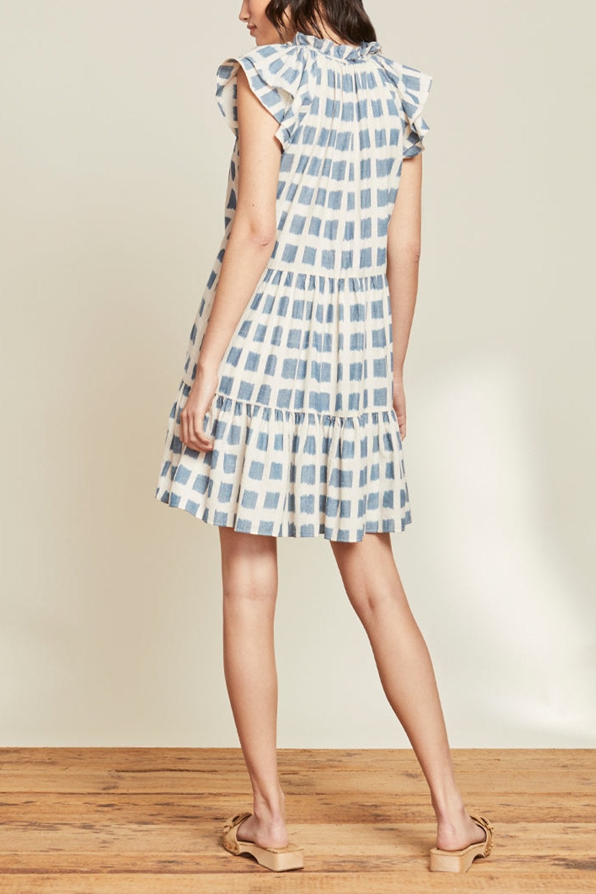 Zee Ikat Dress in Ecru Multi - shop-olivia.com