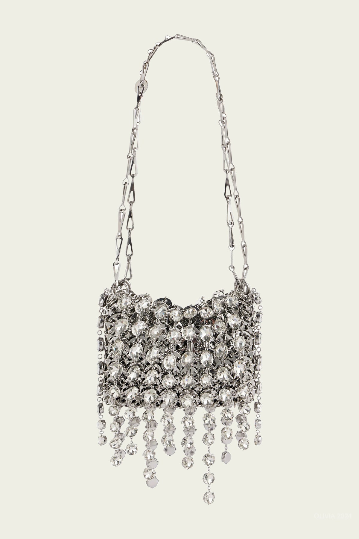 1969 Embellished Nano Bag in Silver - shop - olivia.com