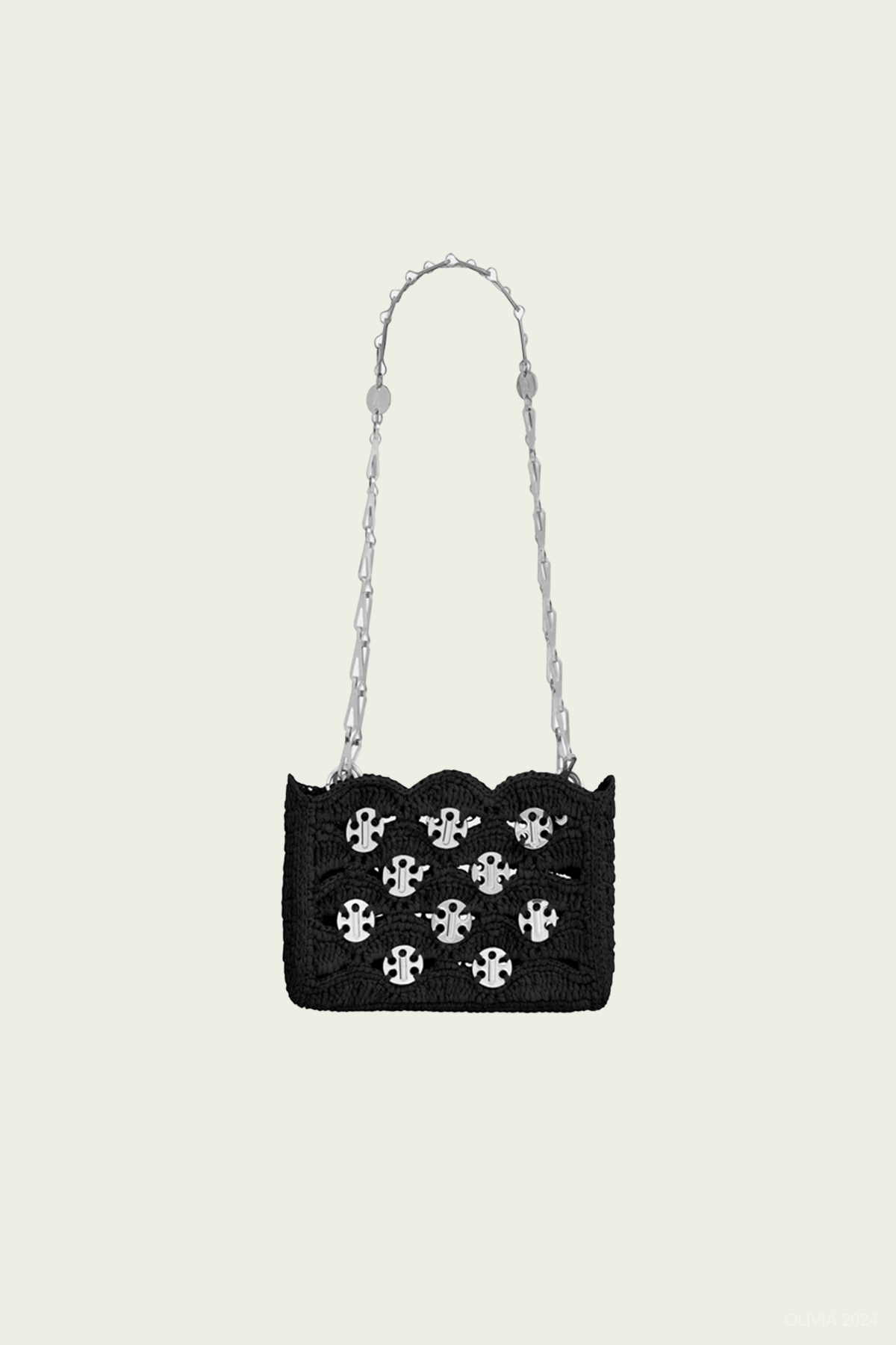 1969 Raffia Nano Bag in Black - shop - olivia.com