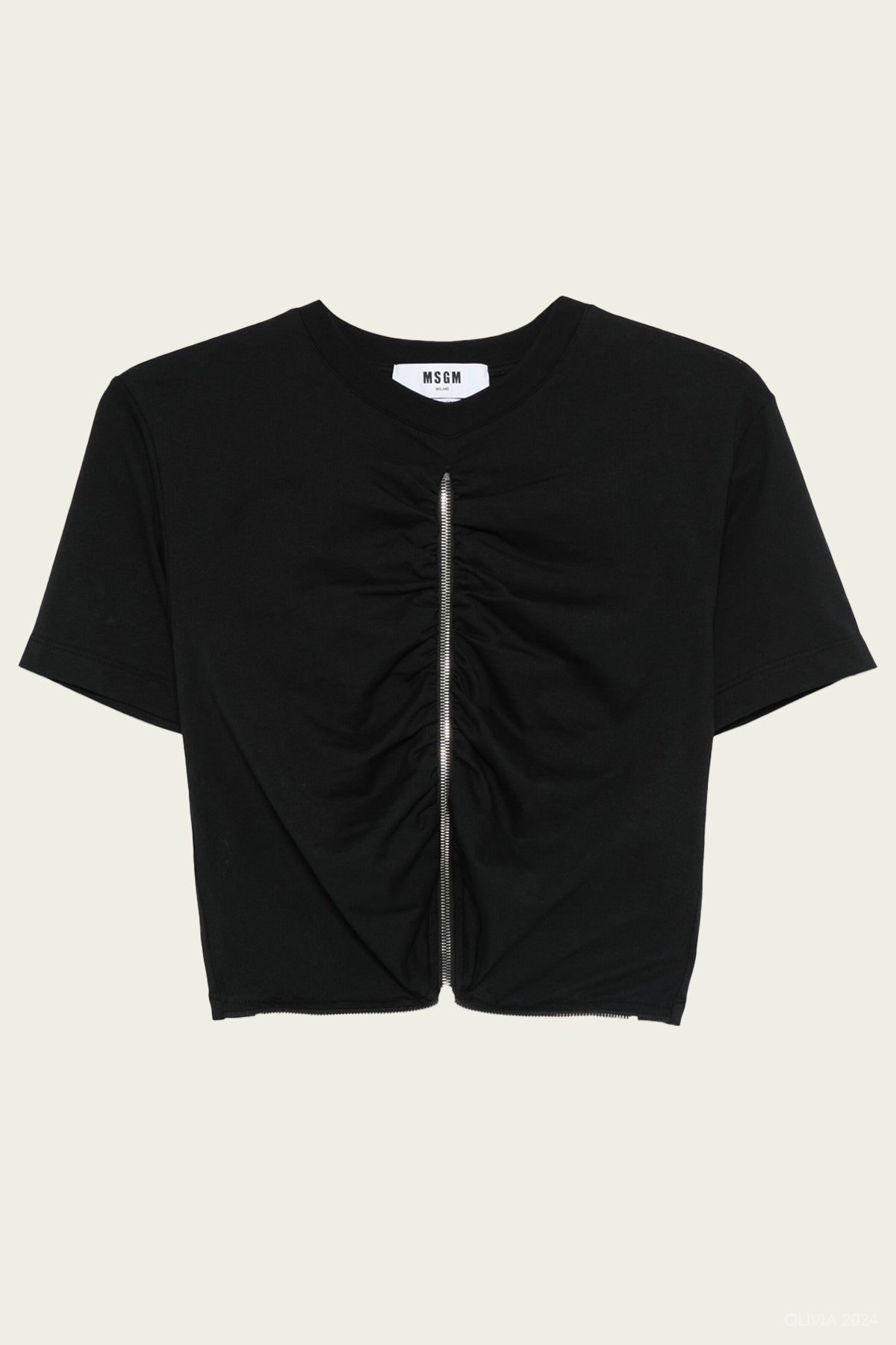 Zipper Tee in Black