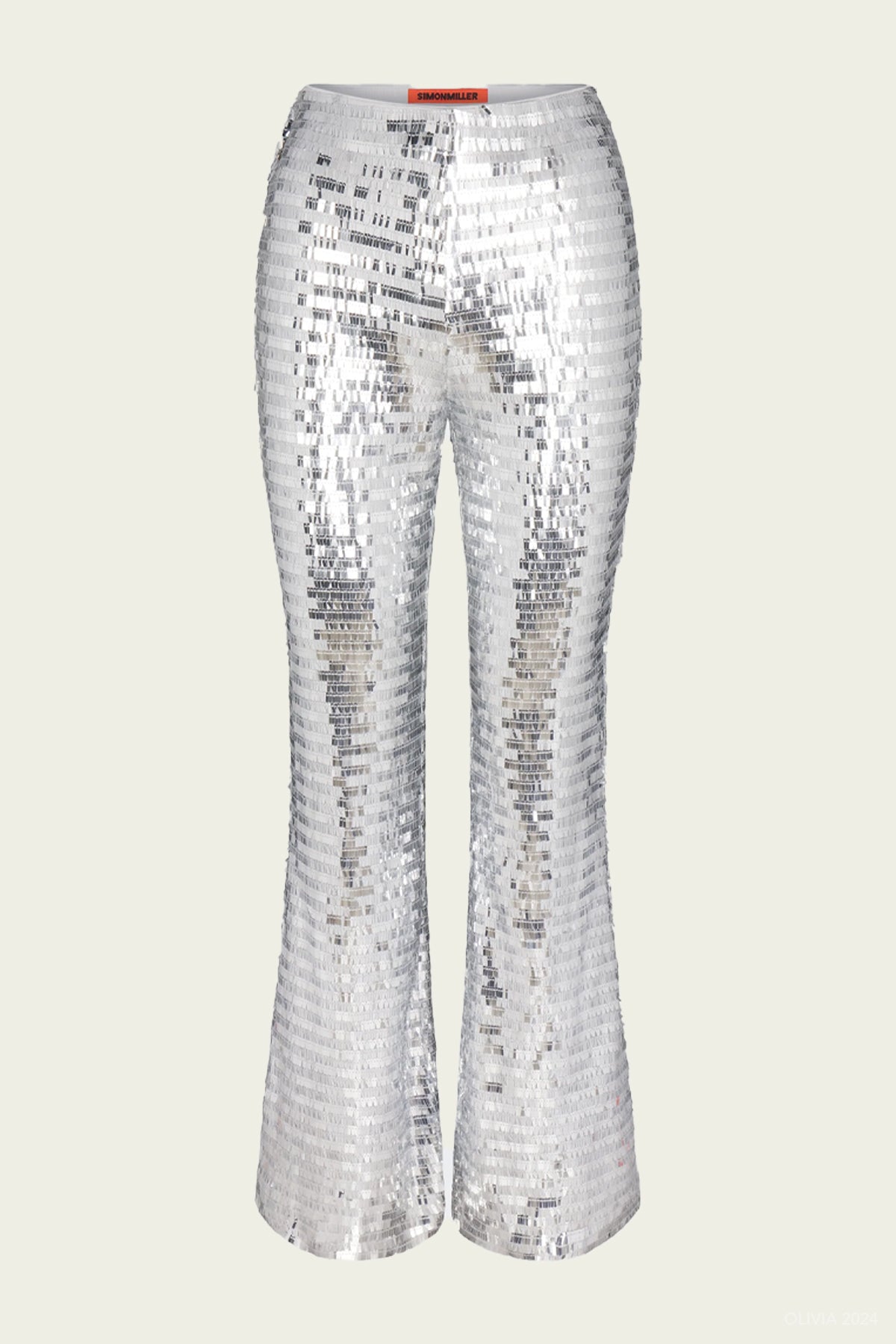 Sequin Robo Pant in Satellite Silver