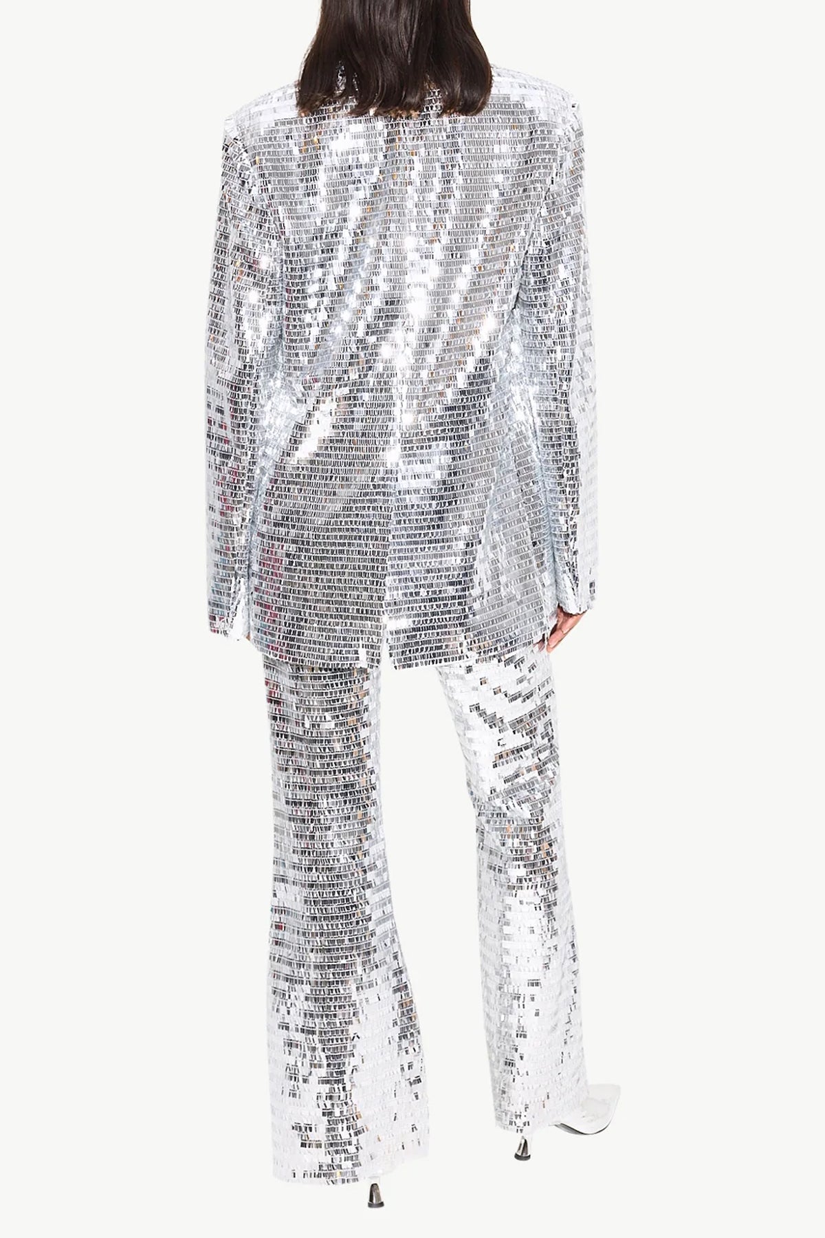 Sequin Robo Pant in Satellite Silver