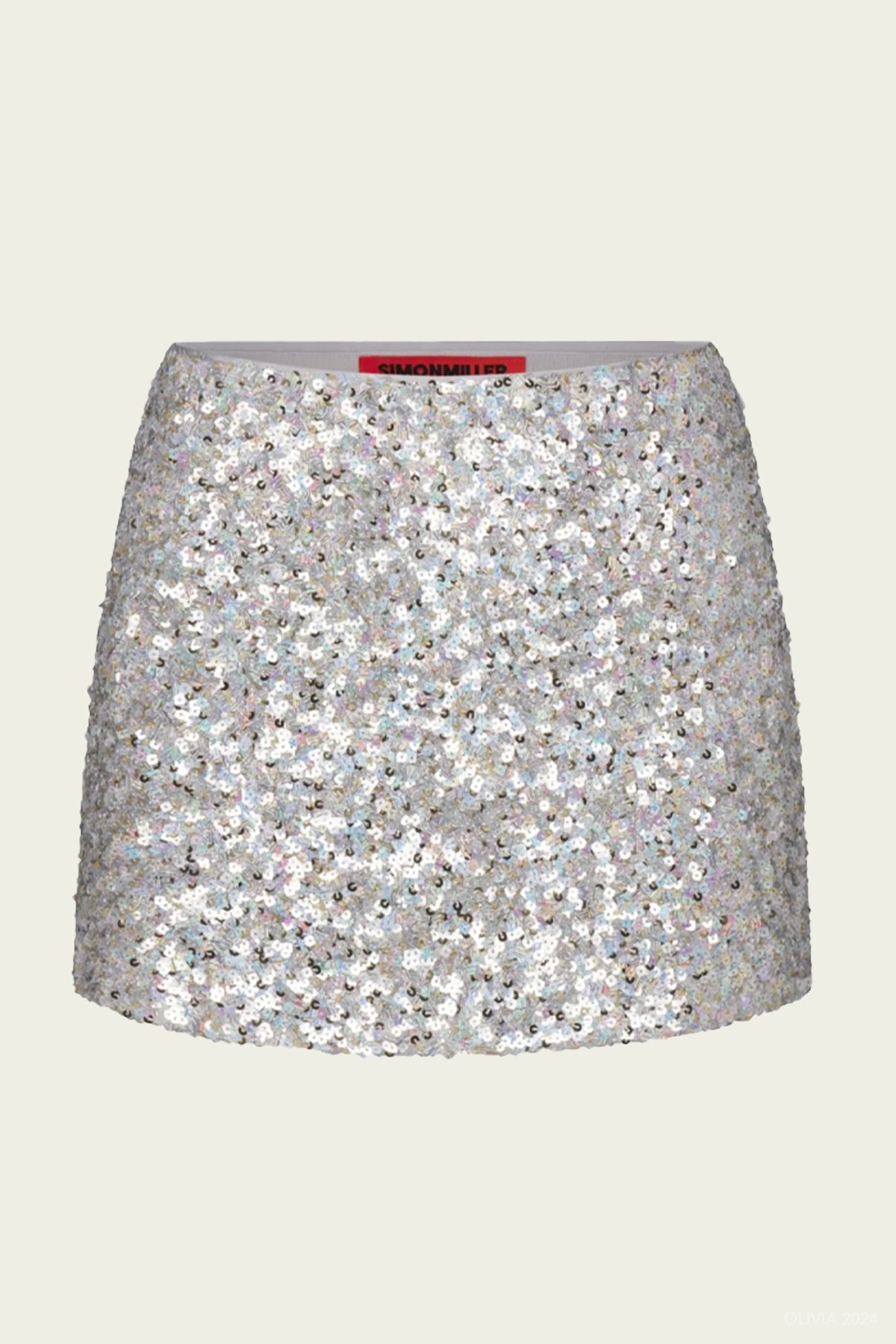 Sequin Dizzy Skirt in Satellite Silver