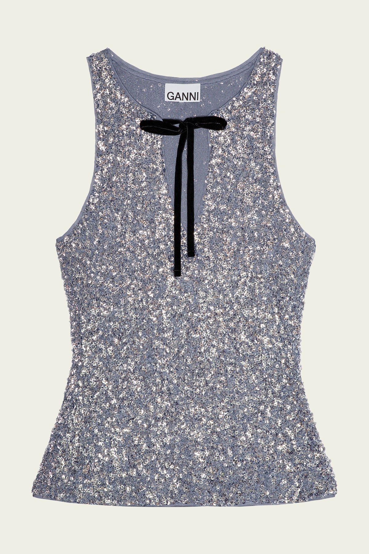 3D Sequins Top in Folkstone Gray - shop - olivia.com