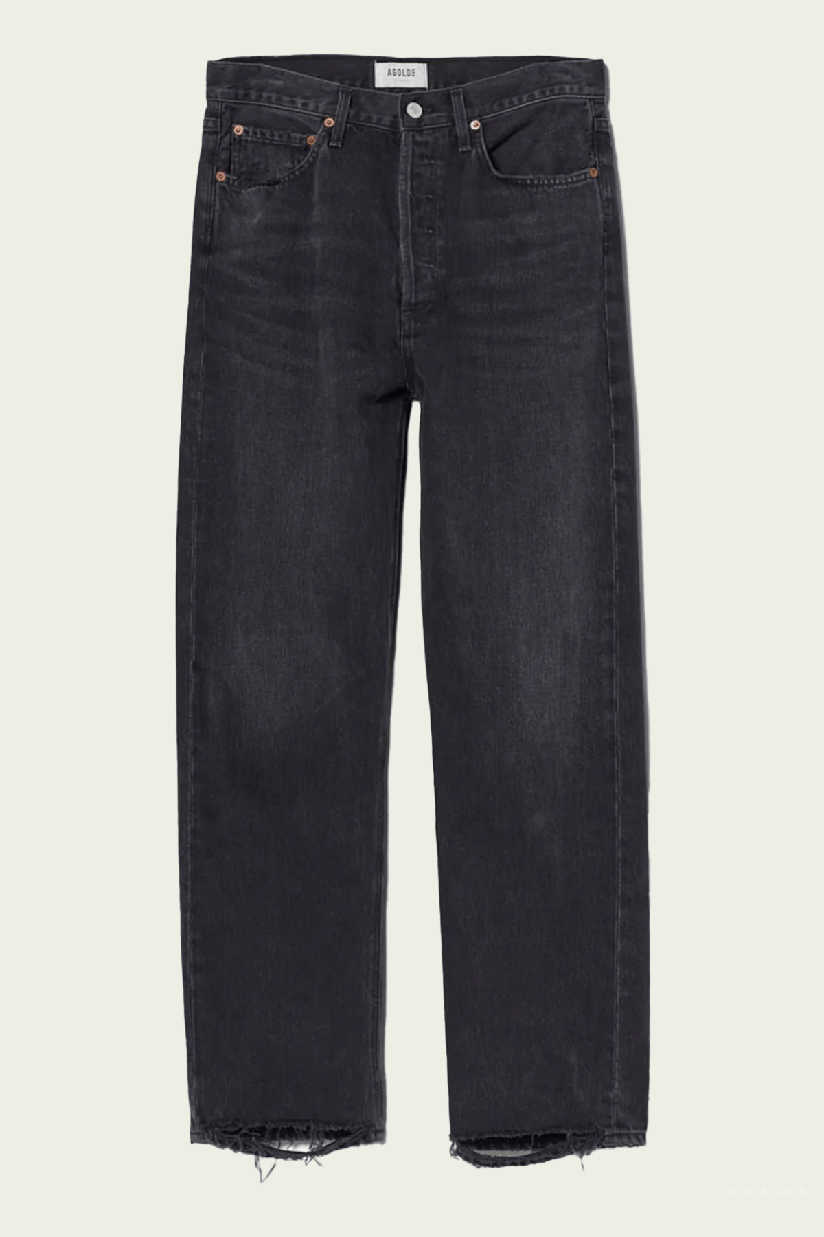 90's Crop Mid Rise Straight in Tar - shop - olivia.com