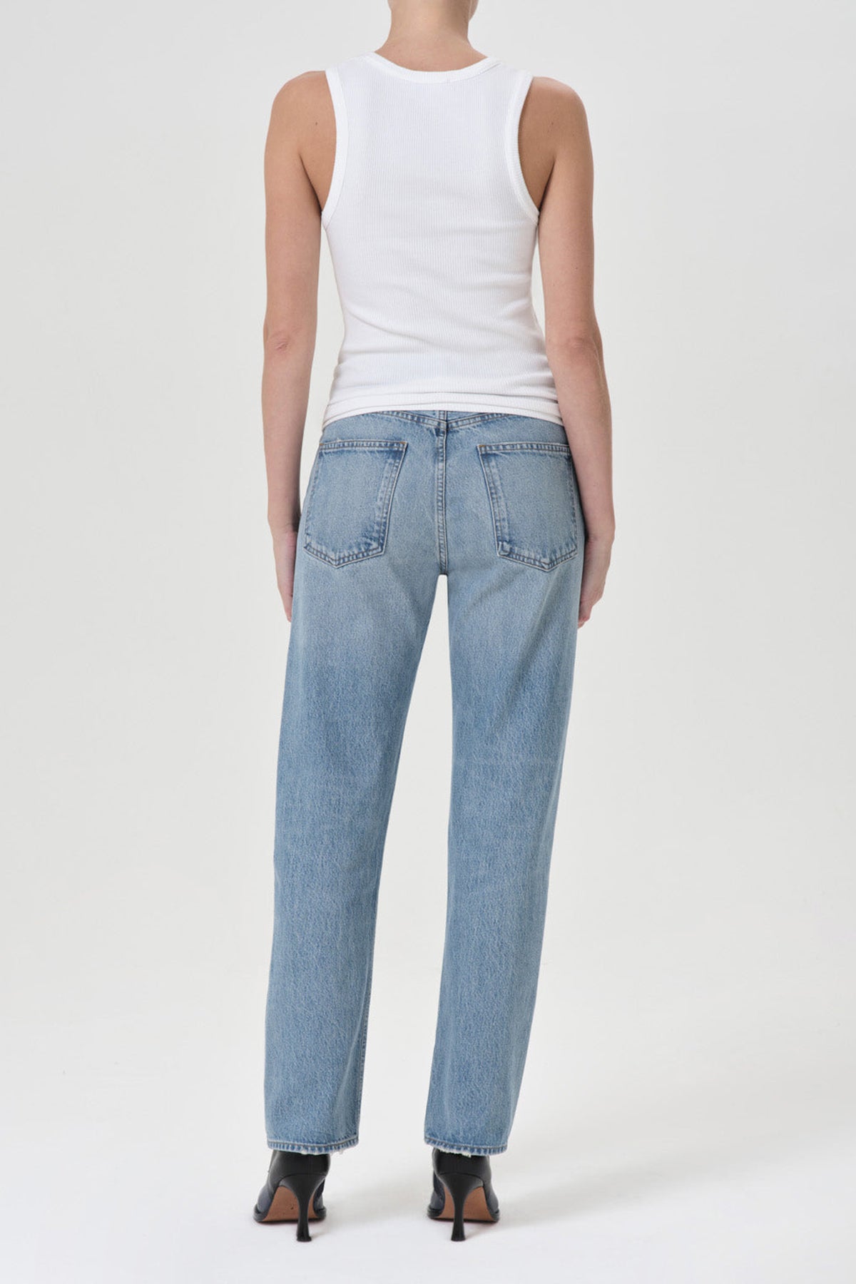 90's Pinch Waist High Rise Straight in Infinite - shop - olivia.com