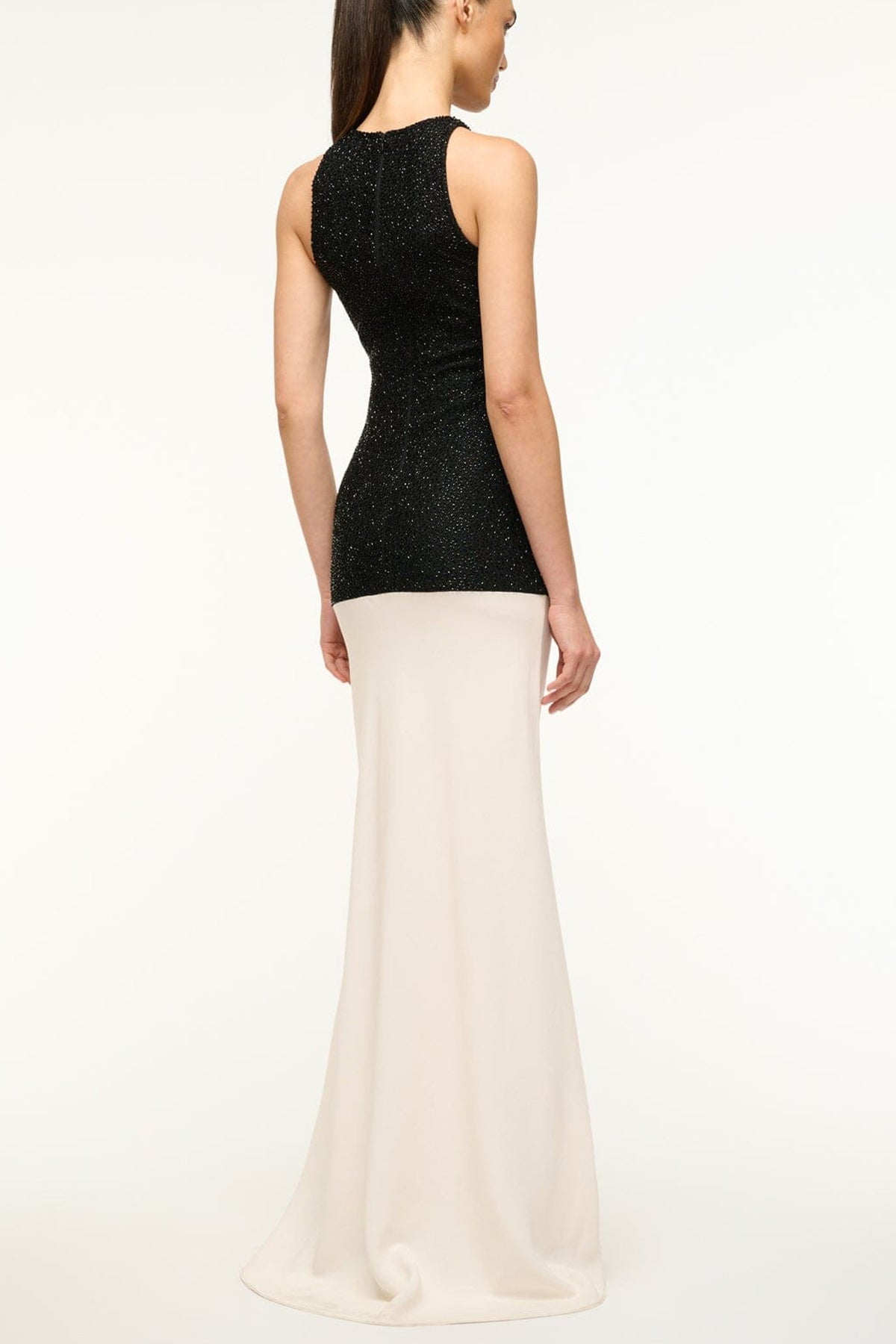 Gabrielle Dress in Black/Ivory