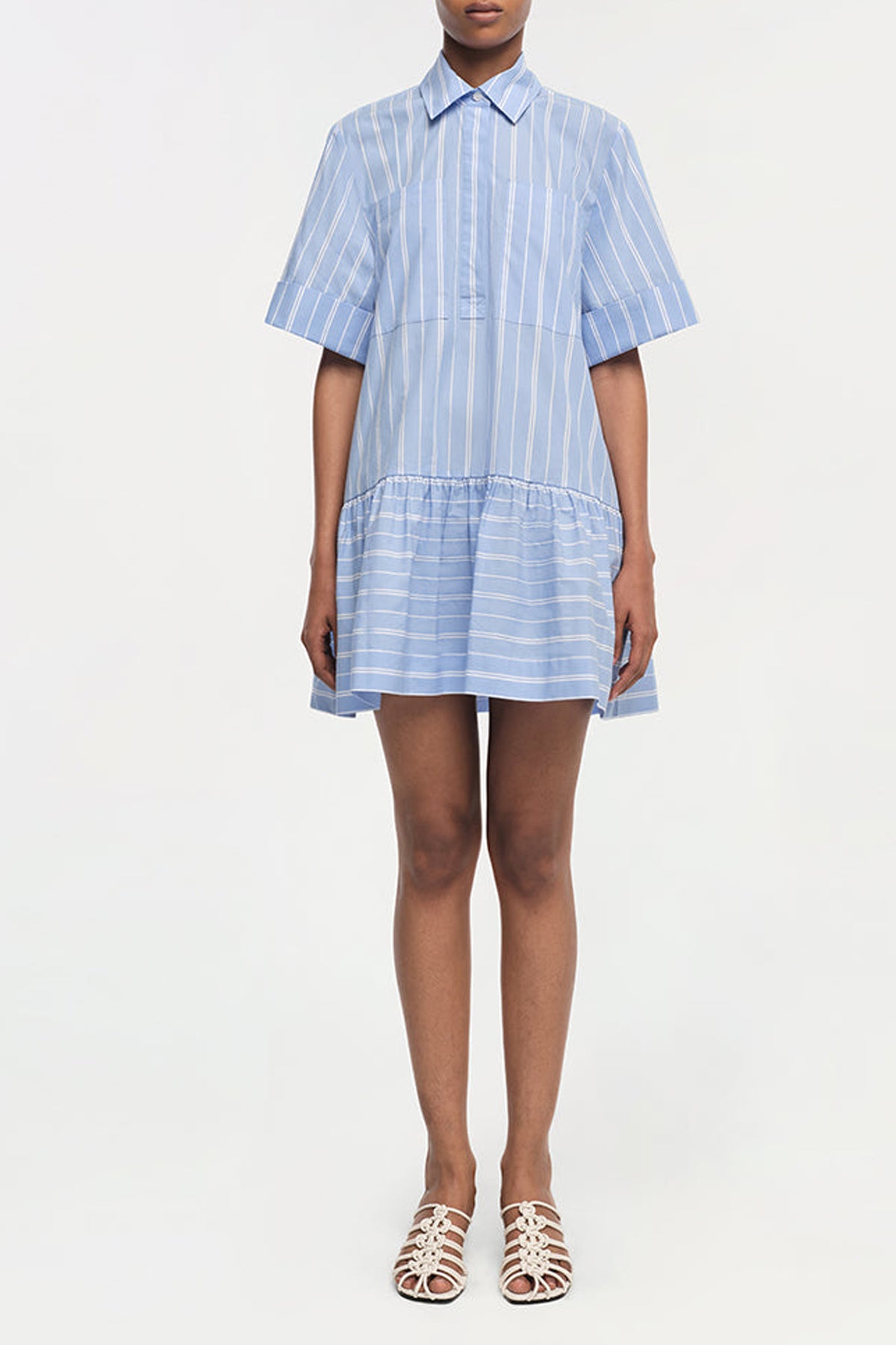 Cris Shirt Dress in Harbor Blue Stripe