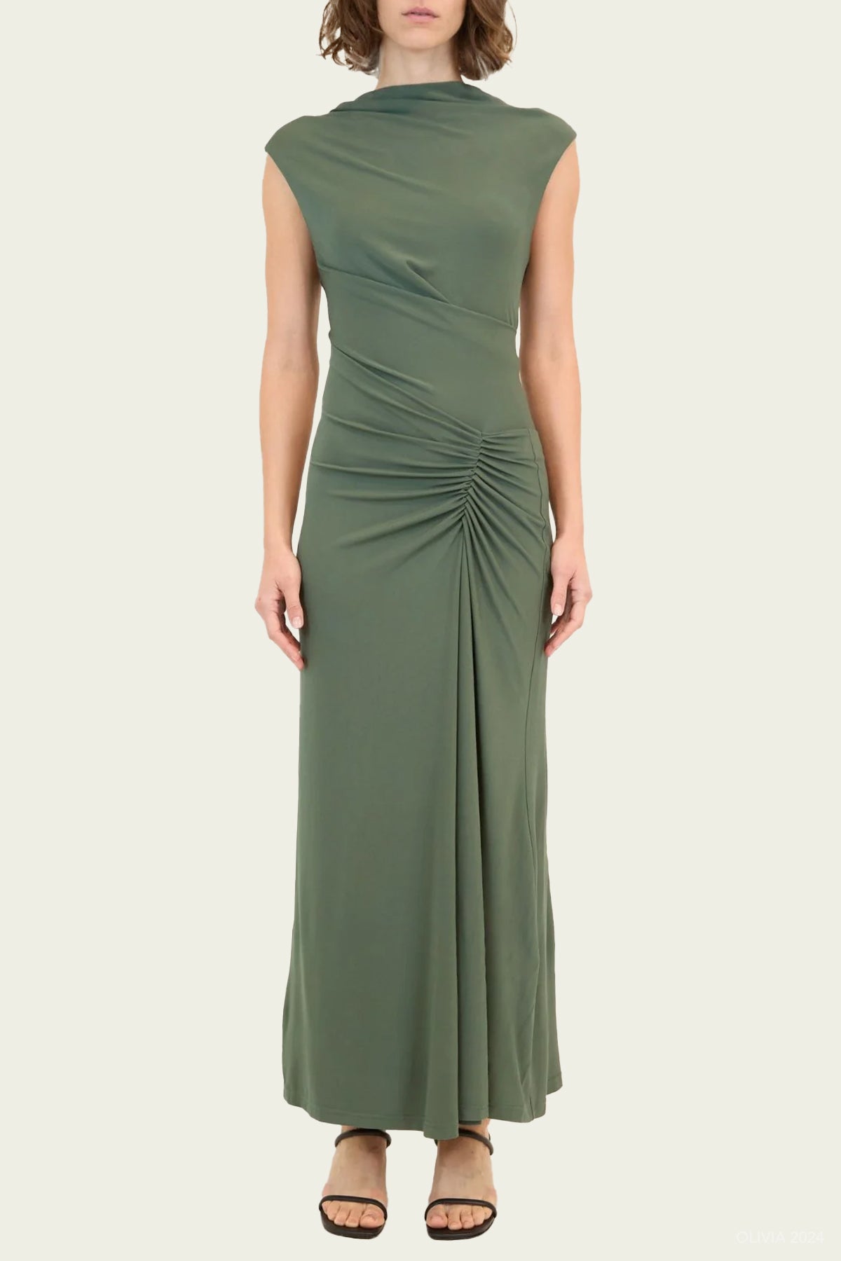 Acacia Sleeveless Midi Dress in Botanical - shop - olivia.com