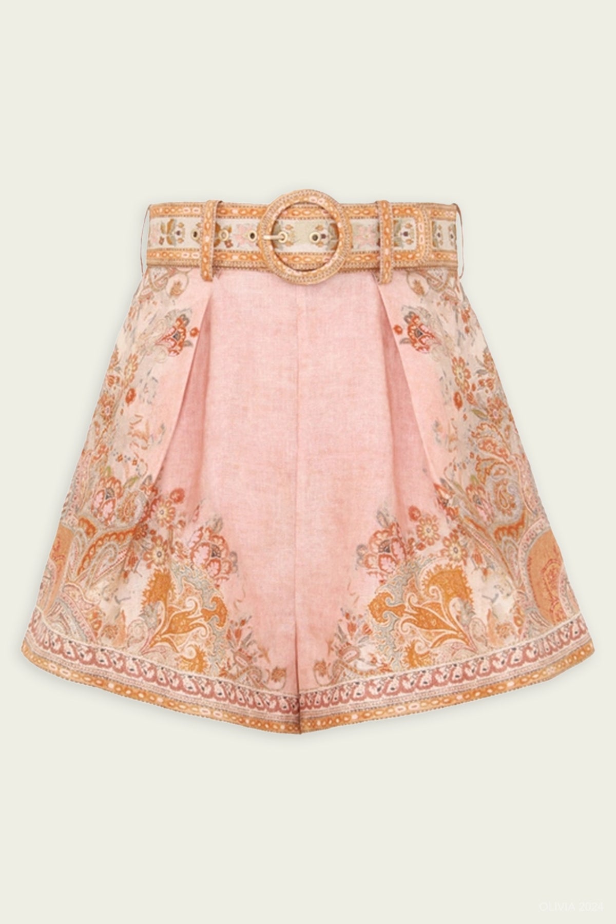 Acacia Tuck Short in Cream Pink Multi - shop - olivia.com