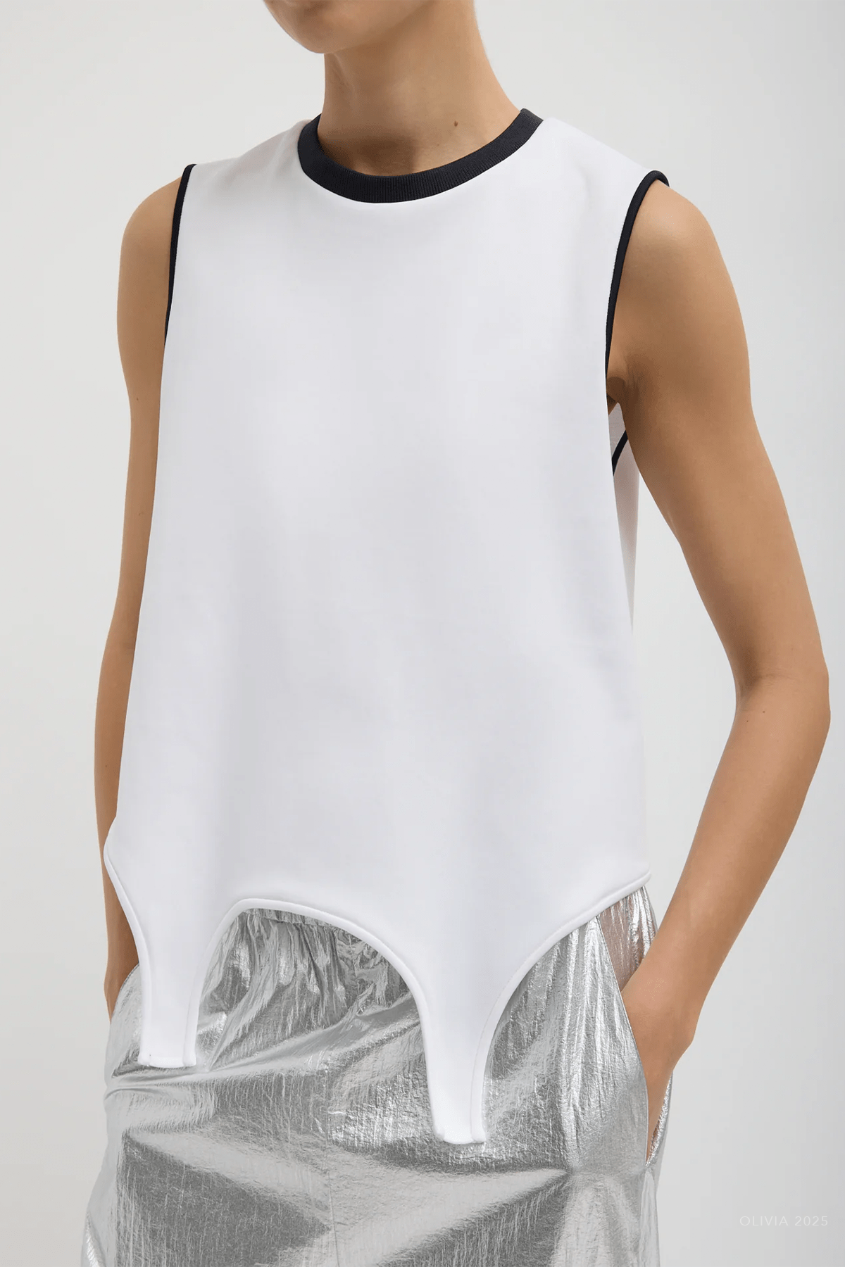 Active Knit Flip Tank in White - shop - olivia.com