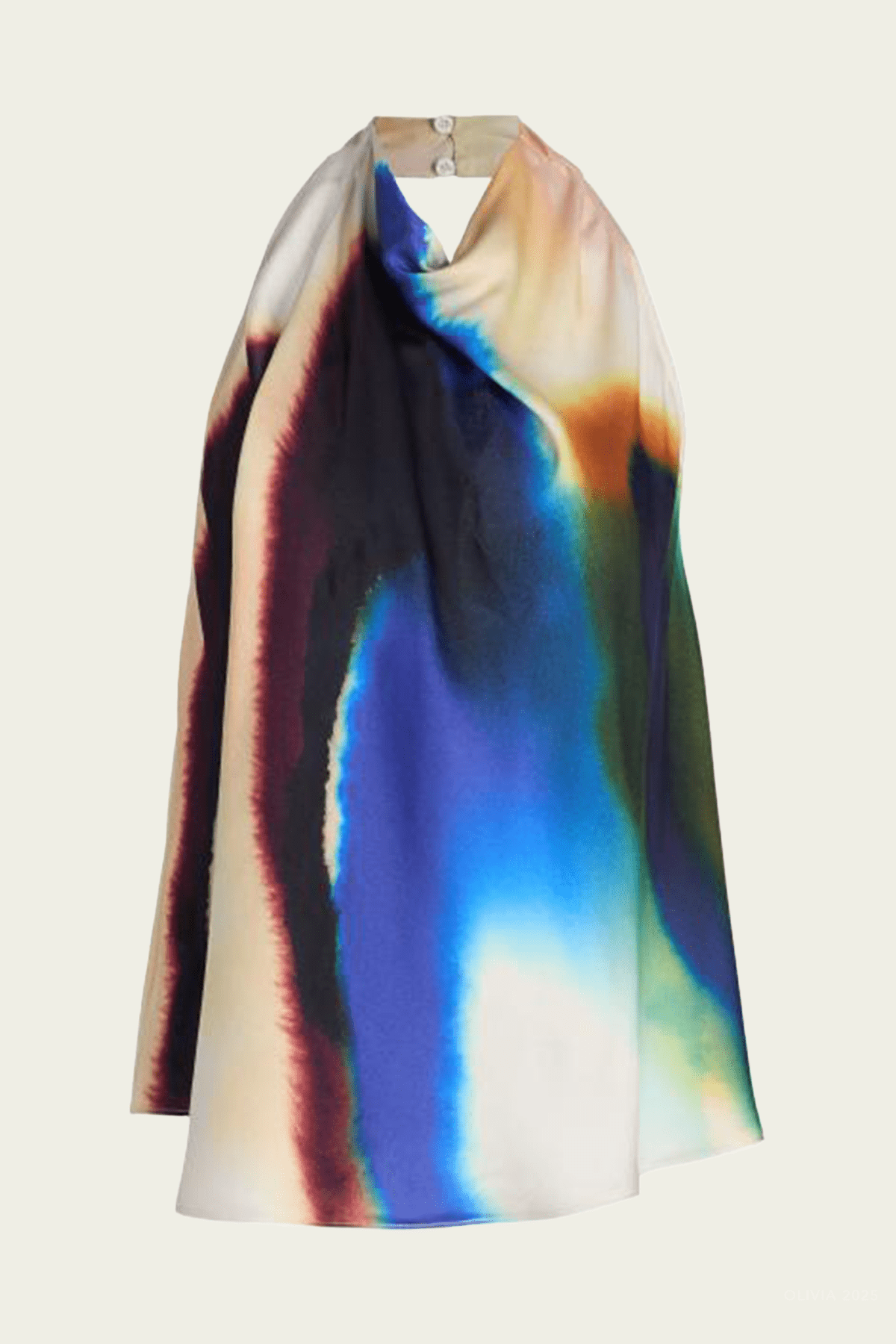 Ada Printed Halter Top in Lapis Multi - shop - olivia.com