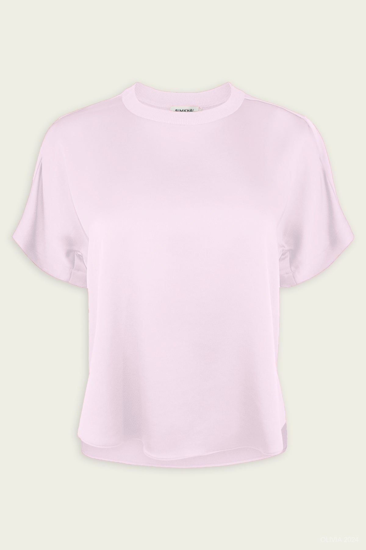 Addy Knit Back T-Shirt in Ballet Pink - shop - olivia.com