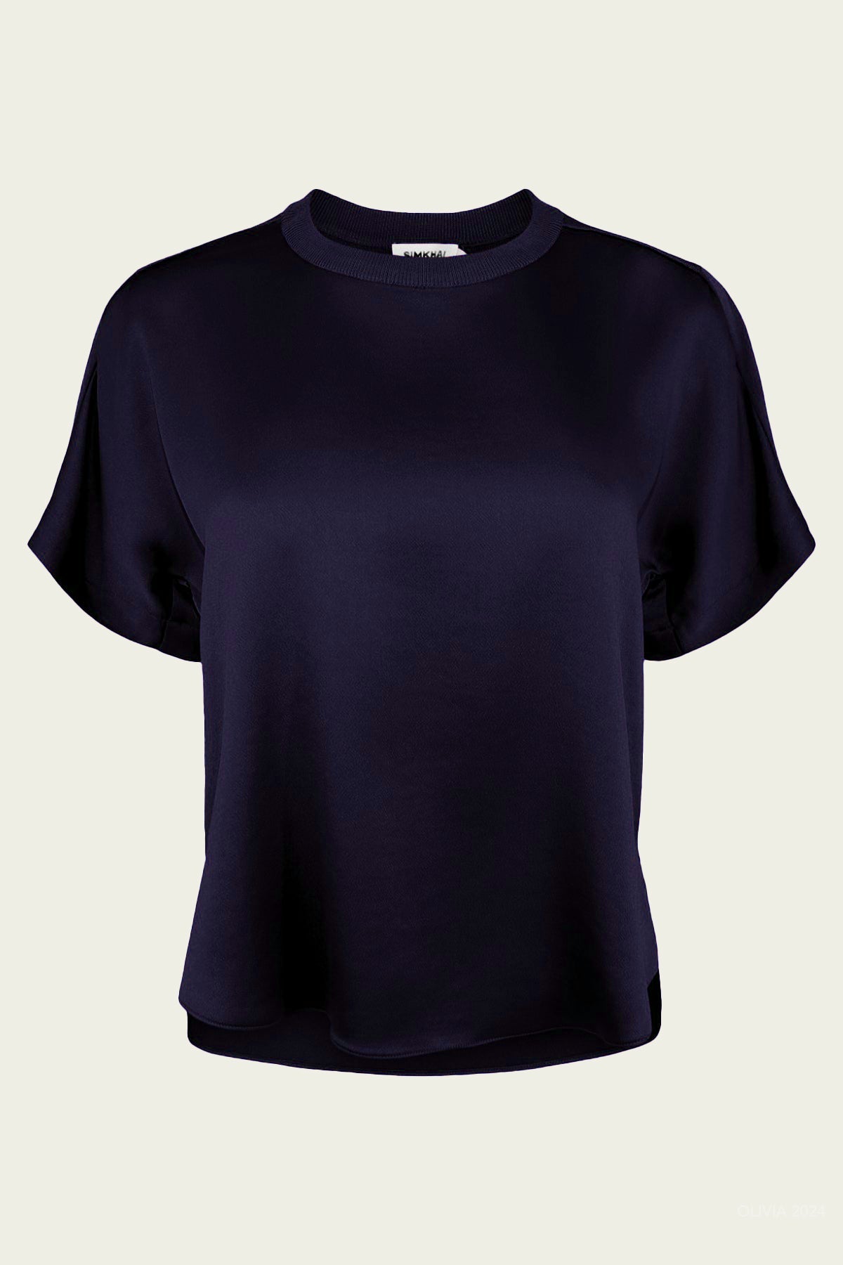 Addy Knit Back T-Shirt in Midnight - shop - olivia.com